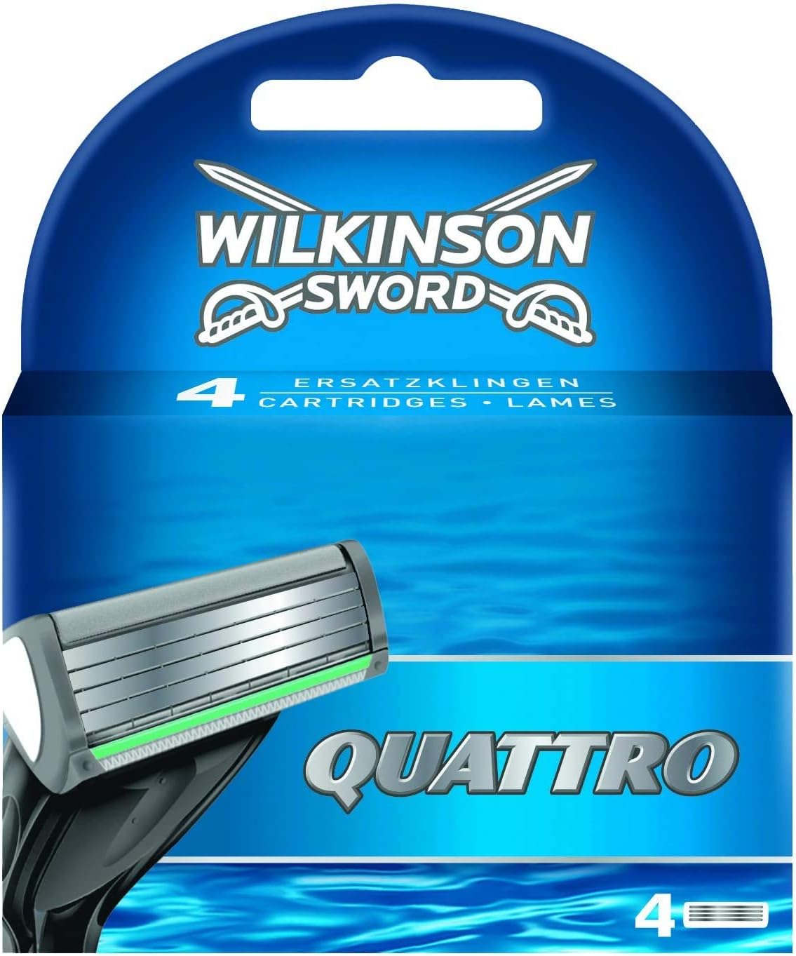 Wilkinson Sword - Quattro Plus Refills - Pack of 4 Blades for Men