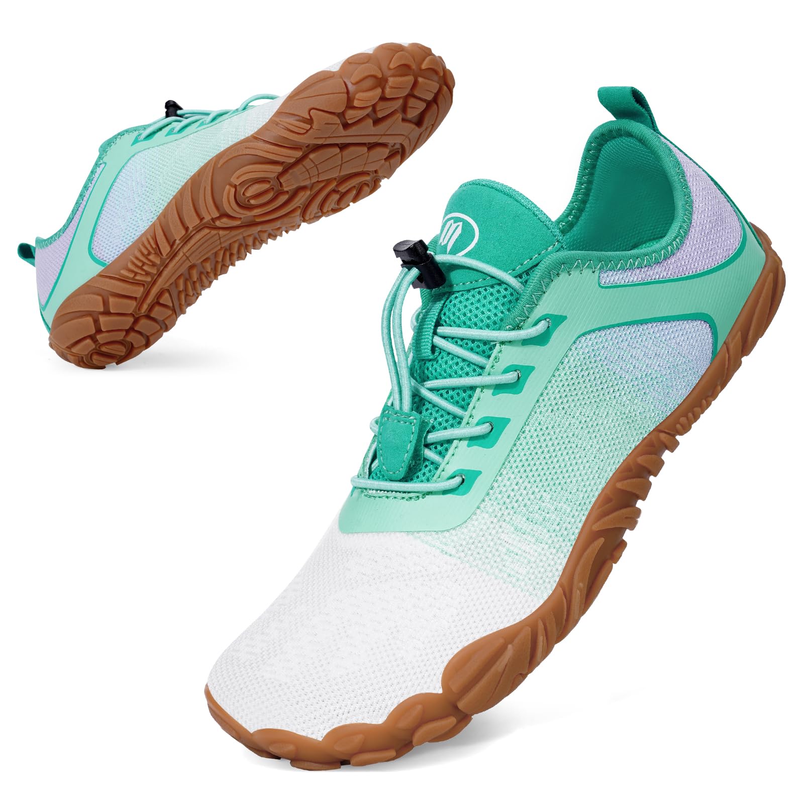 Barfußschuhe Damen Herren Traillaufschuhe mit Breite Zehenbox und Zero-Drop Sohlen Leicht Atmungsaktiv Barfuss Schuhe Komfort rutschfest Zehenschuhe Sportschuhe Fitnessschuhe