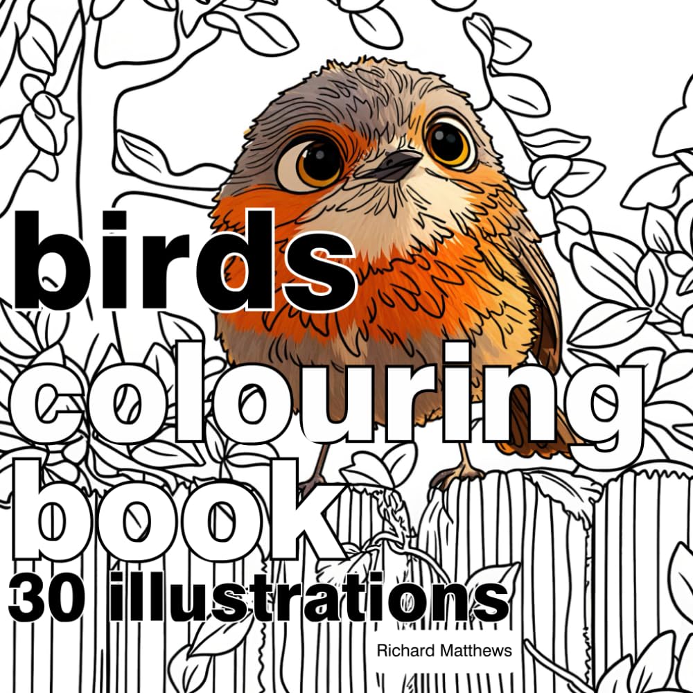 Birds Colouring Book: 30 Illustrations