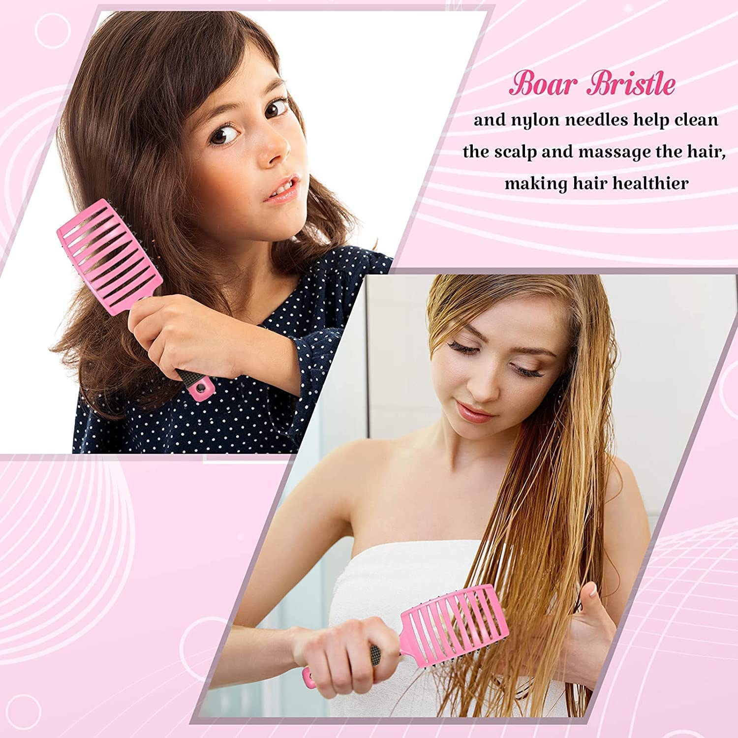 Buy SiDSTYLES® Professional Natural Boar Bristle/Nylon Detangling