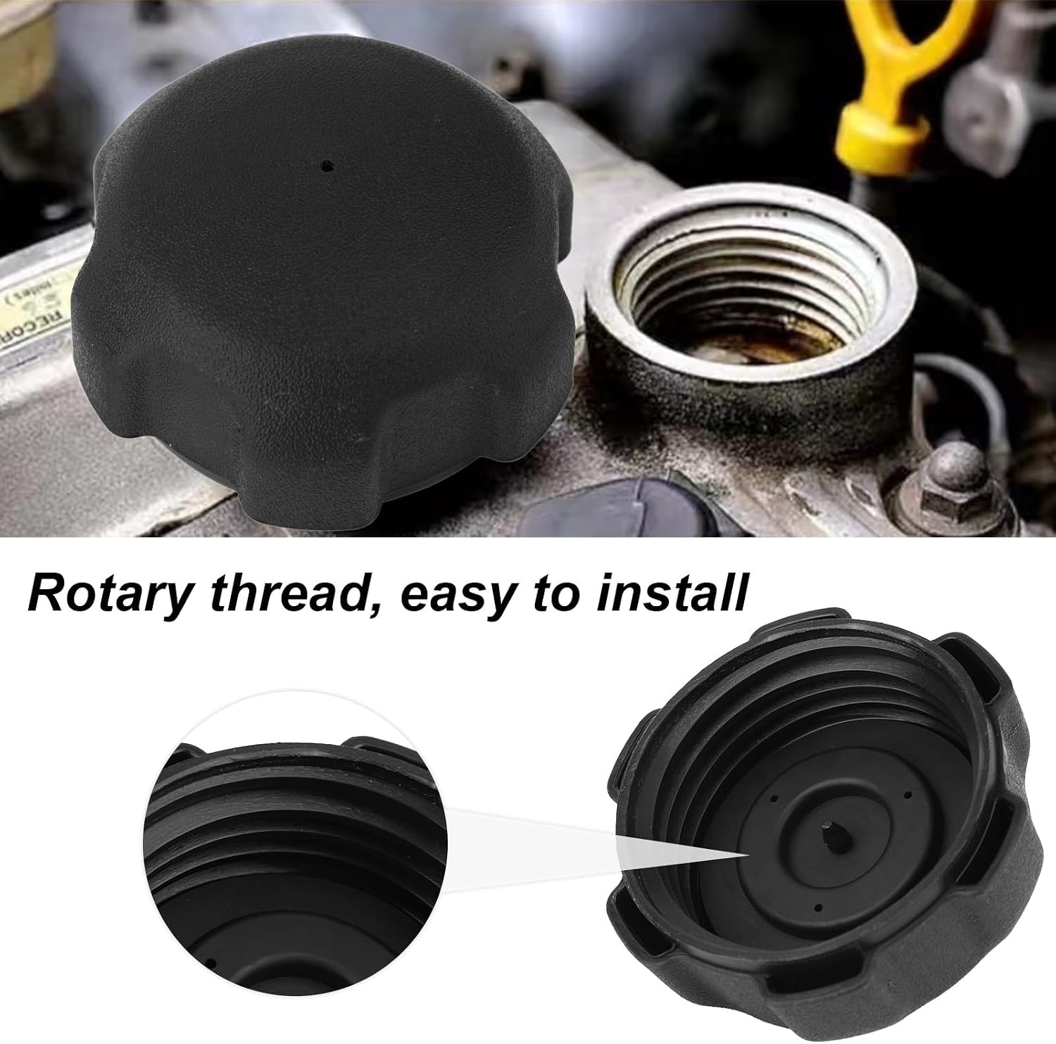 Fuel Cap, Polyethylene Gas Tank Cap Replacement Parts Compatible with Can Am 2018-Up Models Maverick X3 Trail Sport Defender Commander Traxter 100 700 800 Accessories
