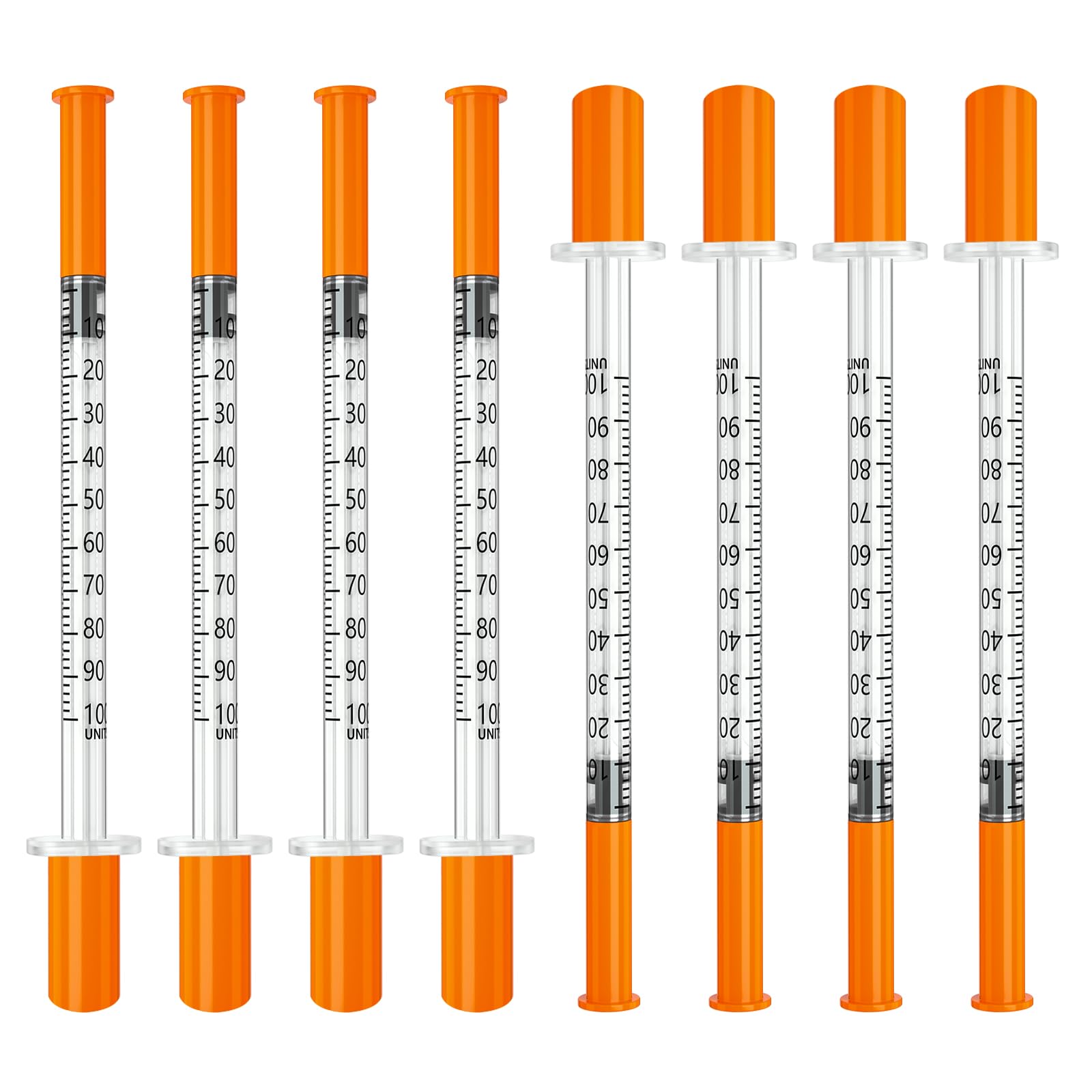 Jeringas, 1 ml 31G 5/16" (8 mm) jeringas con agujas para inyectar, puste pojedyncze | pakowane pojedynczo, 100 sztuk