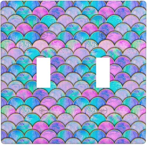 Miniatura 13 de Cubierta decorativa para interruptor de luz de sirena, diseño de sirena, de 1 banda, placa de pared para enchufes eléctricos, placa de interruptor