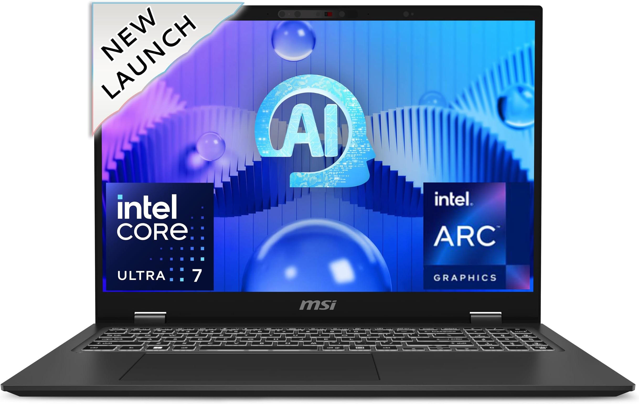 MSI Prestige 16 AI Evo, Intel Core Ultra 7 155H, Built-in AI, 41CM QHD+ Thin and Light Laptop(16GB/1TB NVMe SSD/Windows 11 Home/Intel Arc Graphics/Stellar Grey/1.5Kg), B1MG-033IN