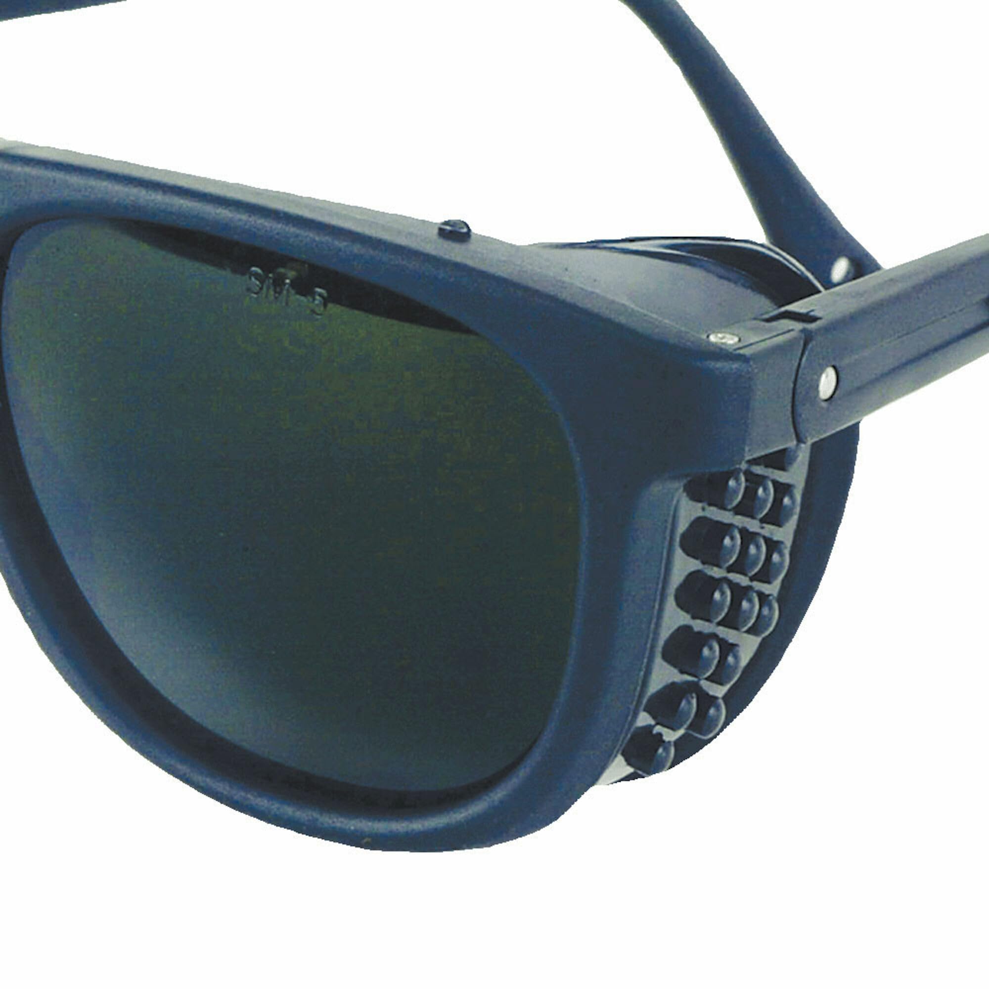 Sellstrom Gafas protectoras de la serie B5 con patillas ajustables, lente IR 5, marco negro (paquete de 12), 74751
