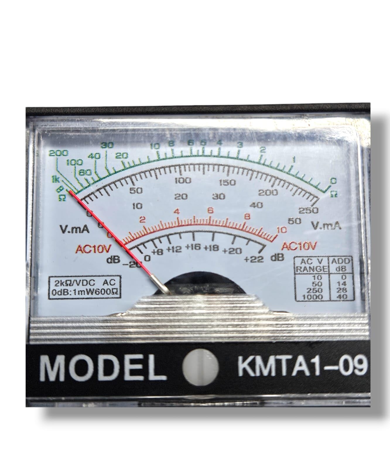 Multimètre analogique, mini testeur analogique, avec câbles de pointe, voltmètre ampèremètre Ohmmètre