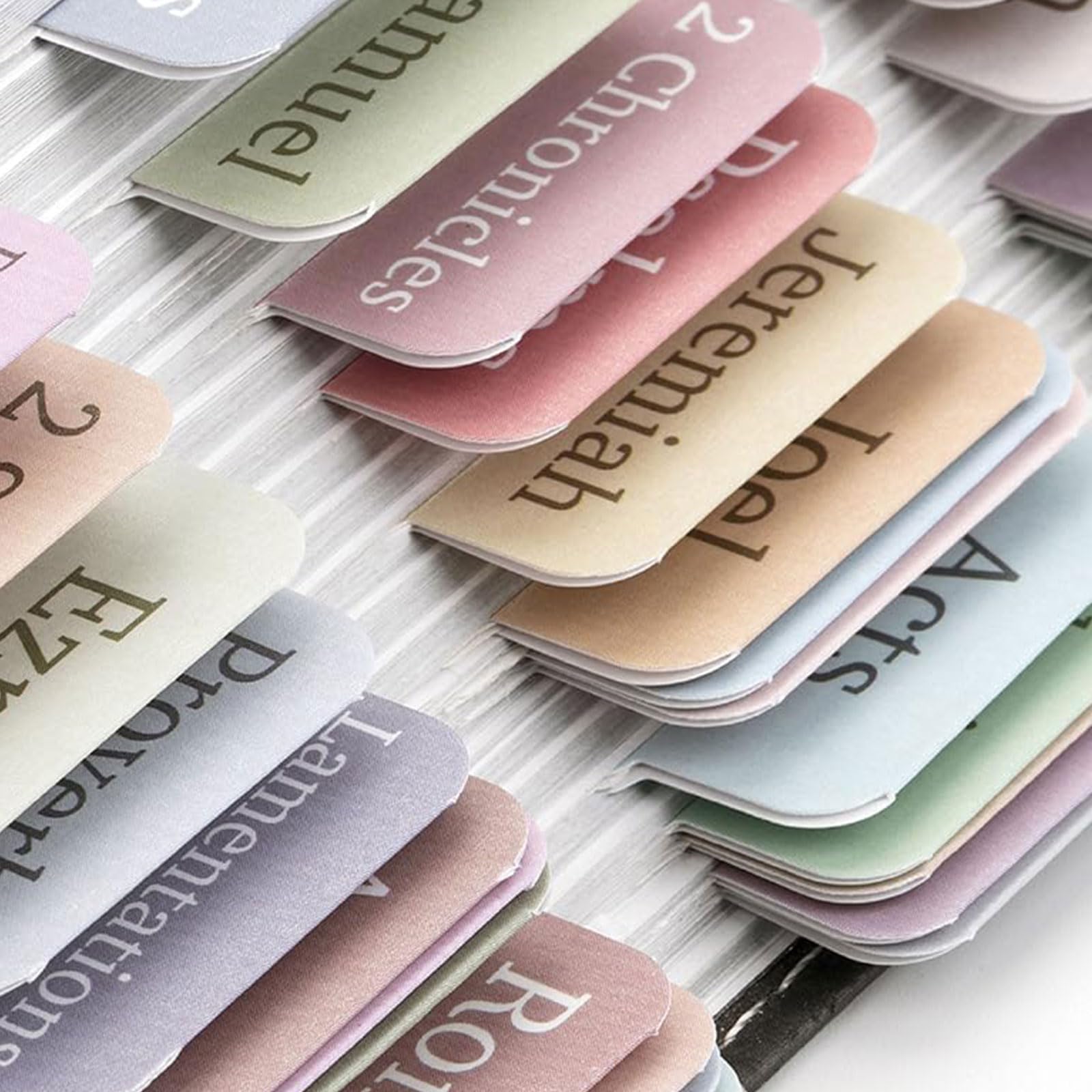 Marcadores de Biblia de letra grande - 75 pestañas laminadas para registro - Accesorios para el diario