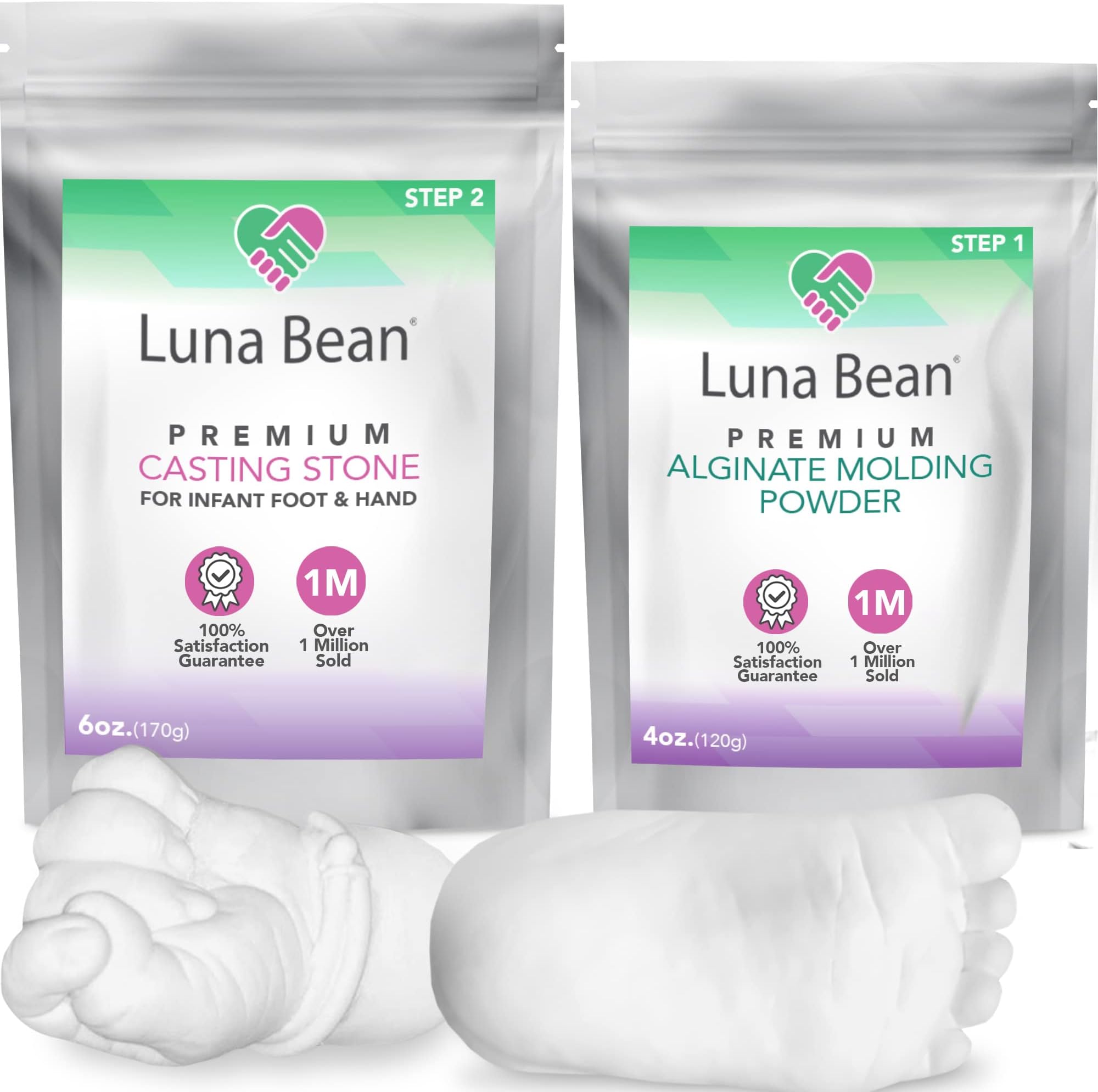 Luna Bean - Replacement Powders - for Infant Life Plaster Casting Keepsake Kit (Step 1 & 2)