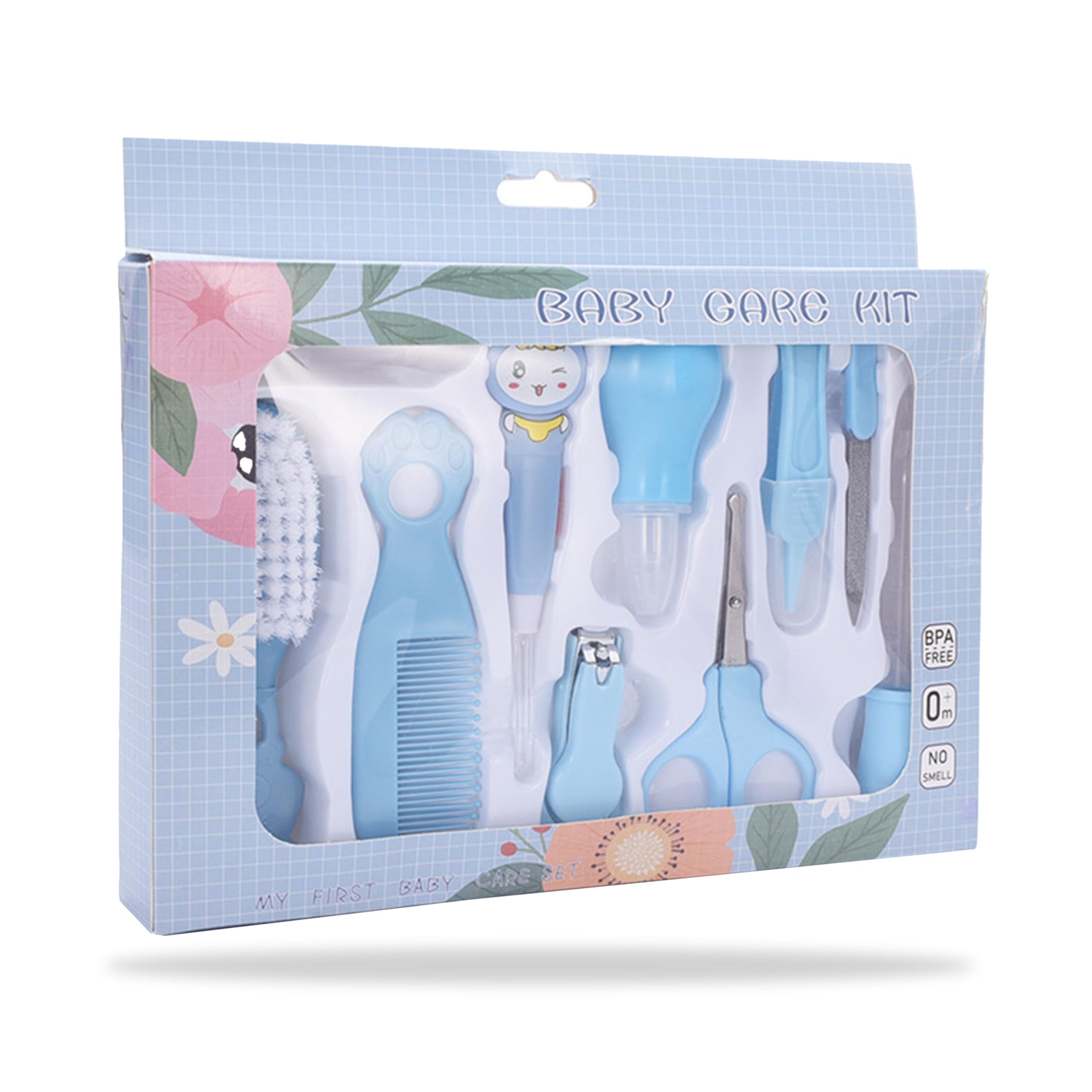Bembika Baby Grooming Kit for New Born Baby, Baby Nail Cutter Grooming Set with Travel Pouch - (Blue) (Pack of 10)-image-46