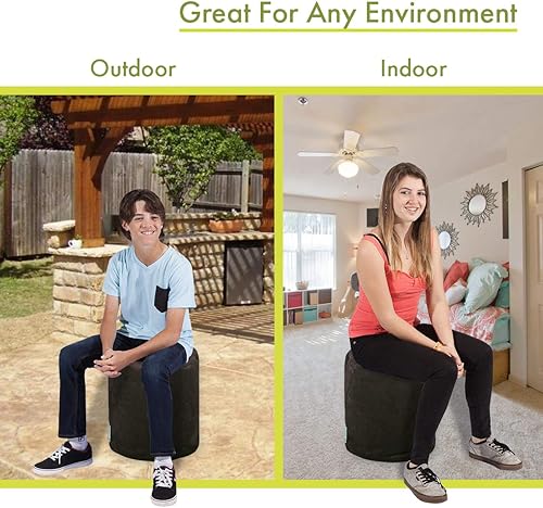 Miniatura 12 de Majestic Home Goods Vintage Villa - Puf otomano para interiores, 16 pulgadas de largo x 16 pulgadas de ancho x 17 pulgadas de alto