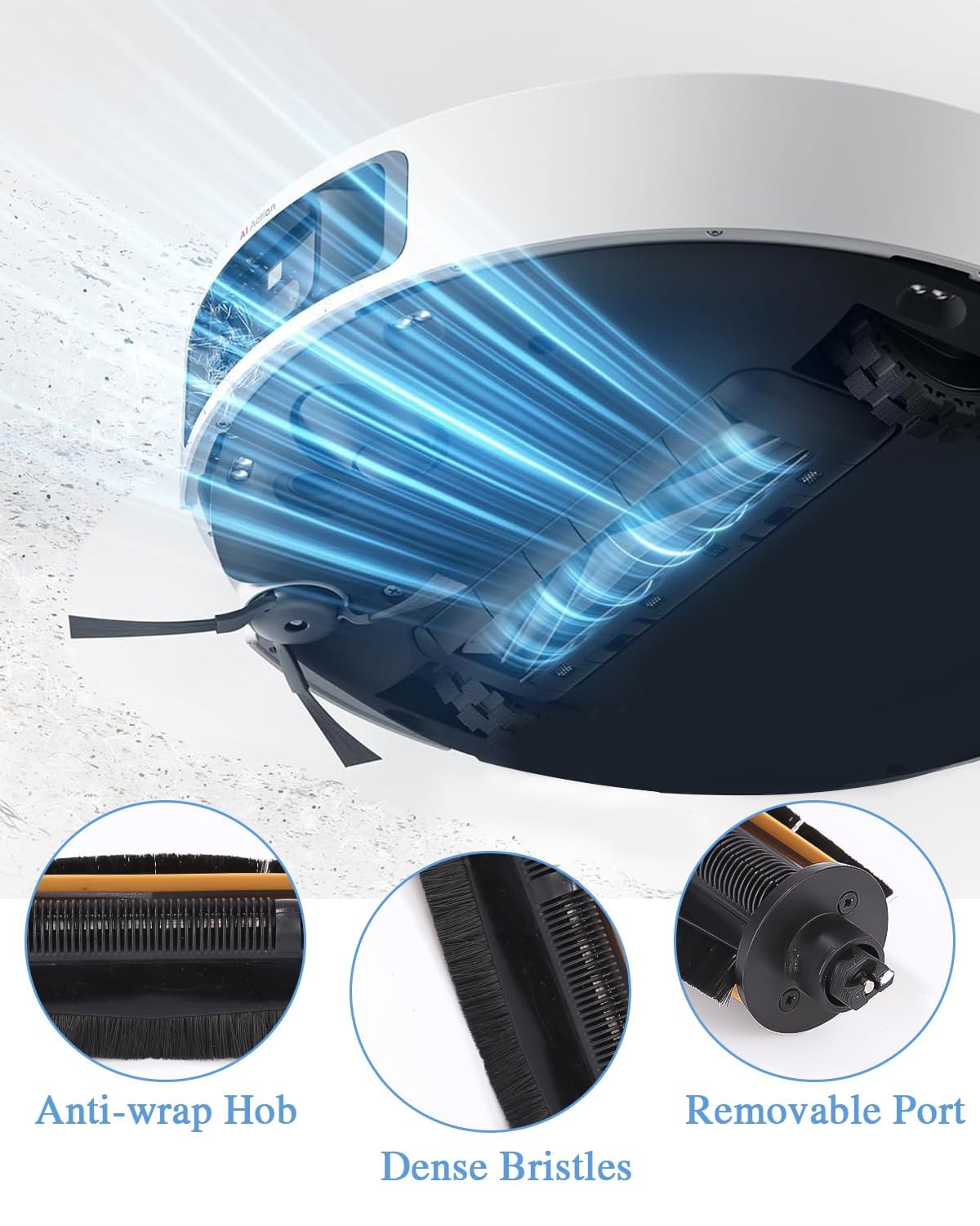 Szczotka TriCut do odkurzacza Dreame X40 Ultra Complete/L40 Ultra/X40 Master/X30 Ultra/L20 Ultra/L20 Ultra Complete/L10s Ultra/L10s Pro Ultra/L10s Ultra Gen 2/L10s Ultra Heat