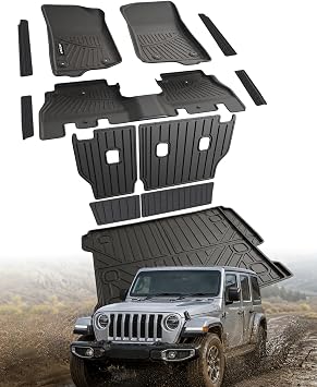 Floor Mats for Jeep Wrangler JL Gas 2018-2026 4-Door