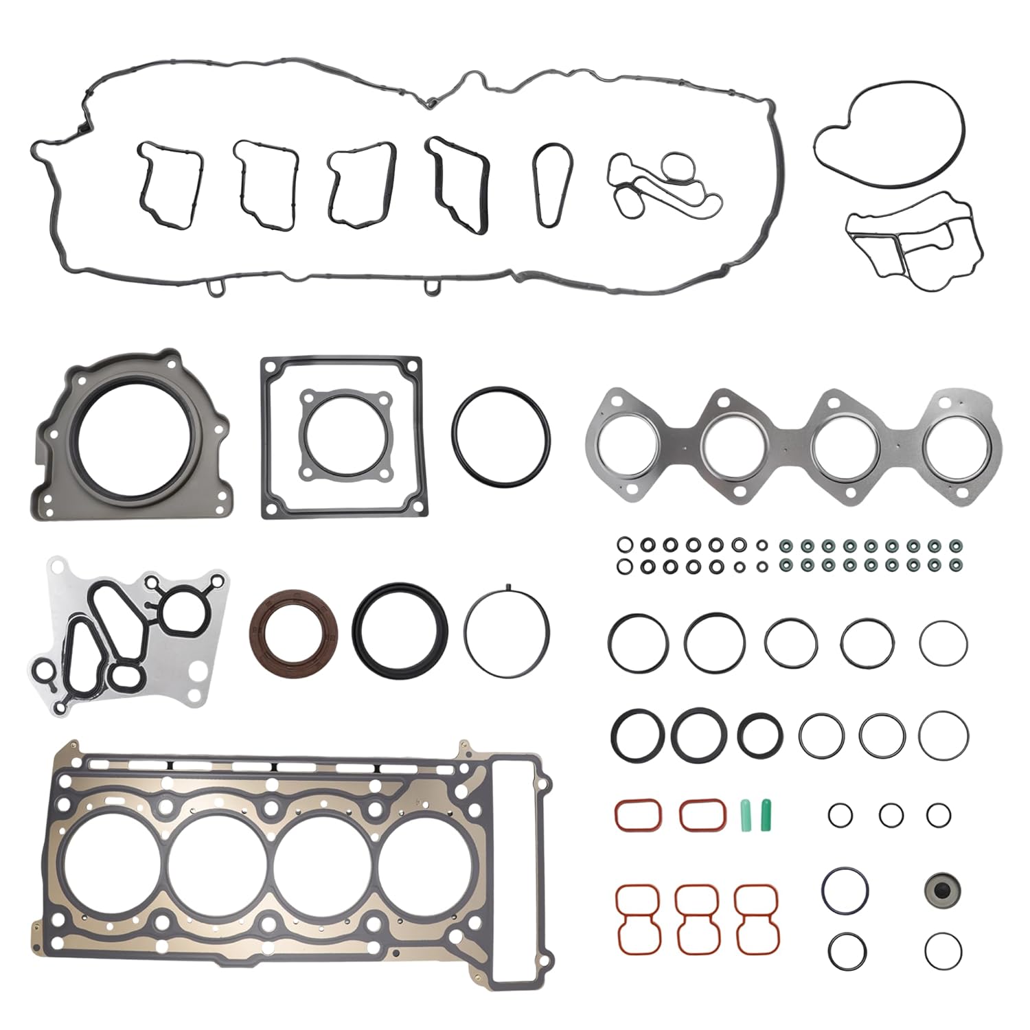 Engine Cylinder Head Gasket Kit, for Mercedes Benz C200 C250 E200 E250 SLK200 SLK250, for W204 W212 M271, 1.8L L4 Gas DOHC Turbo, 2710161520, 2710140004, 613601500, CS54691A, HS1782
