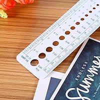 Vista 3 de Regla, calibre de tejer tamaños de calibre de 0.079 in a 0.394 in