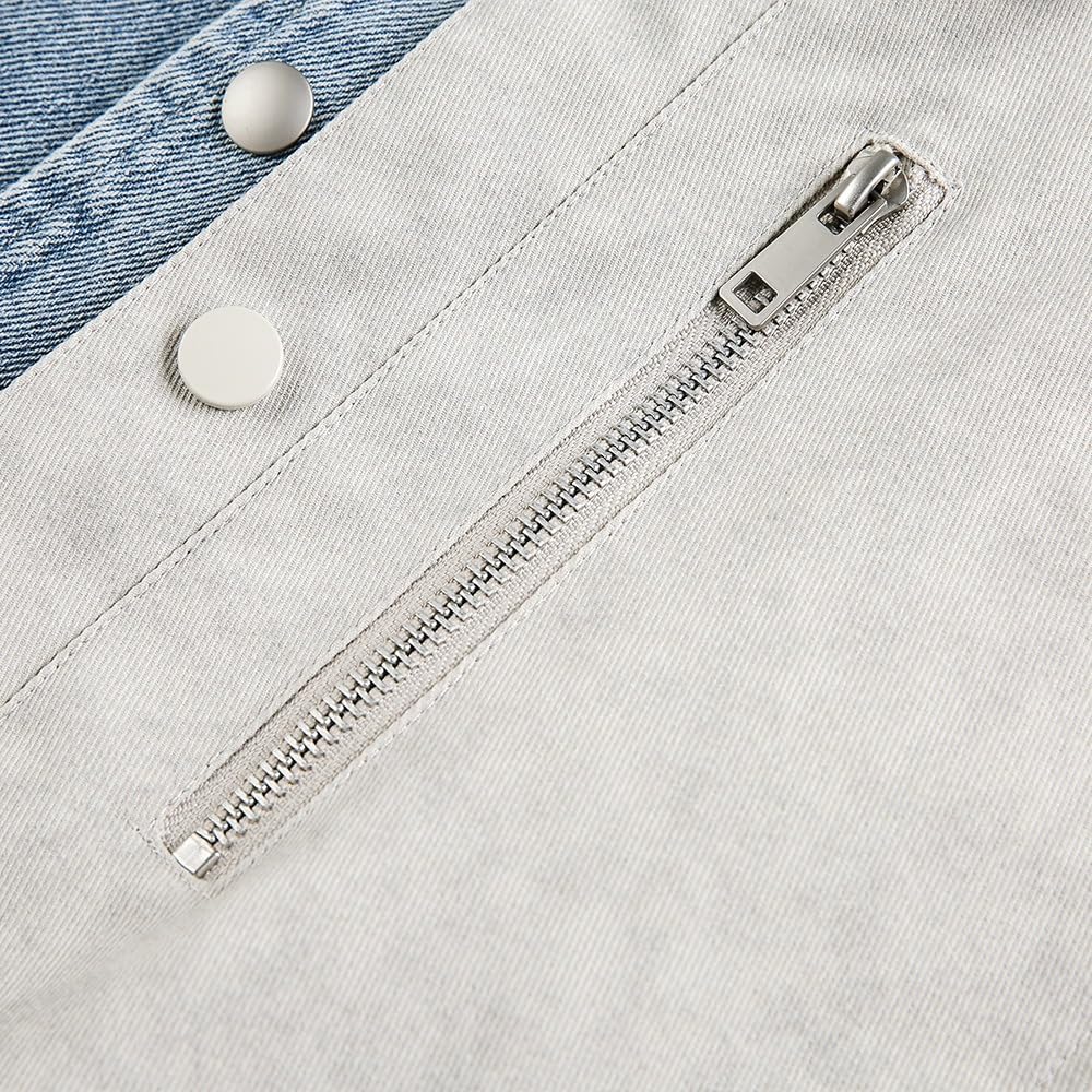 Unisex Color Block Denim Jacket for Men, Spring Autumn Punk Style Loose Patchwork Lapel Coat