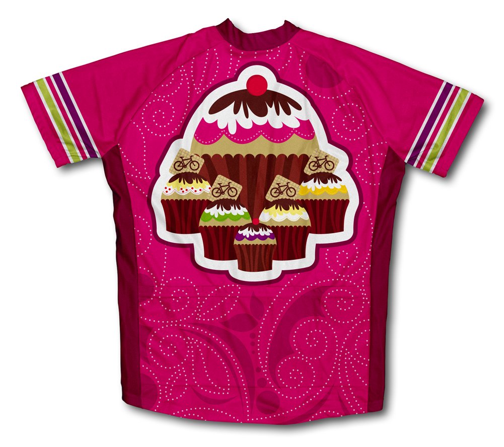 ScudoPro Cup Cake Short Sleeve Cycling Jersey for Youth - Size XS Pink