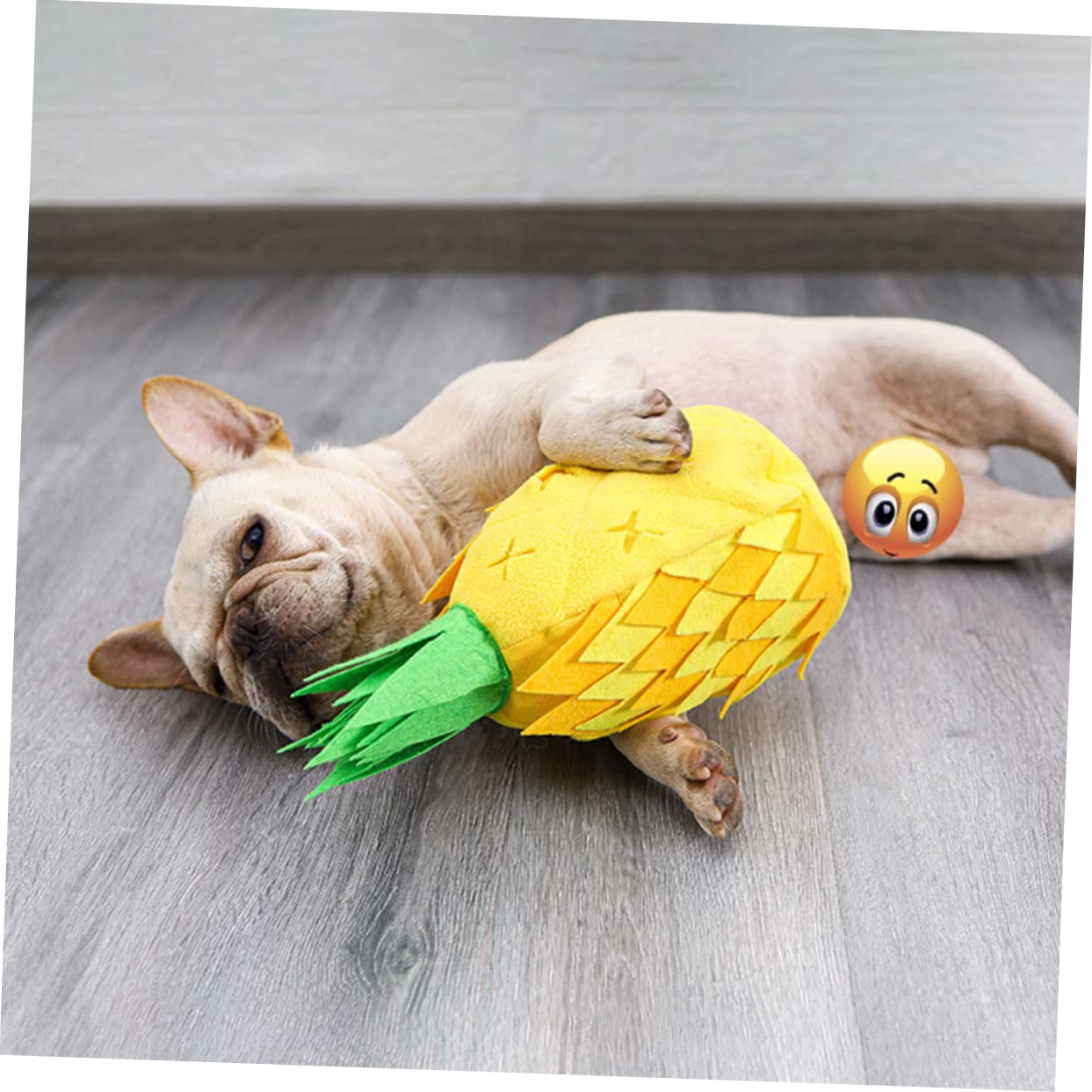 Jouet Ananas pour Chien Jouet à Mâcher Interactif à Renifler pour Chien Lavable
