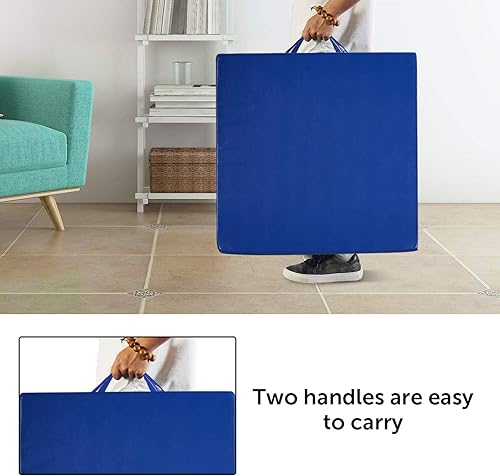Miniatura 6 de M HI-Mat Tapete plegable de gimnasia para gimnasio, tapete de ejercicio con asas de transporte