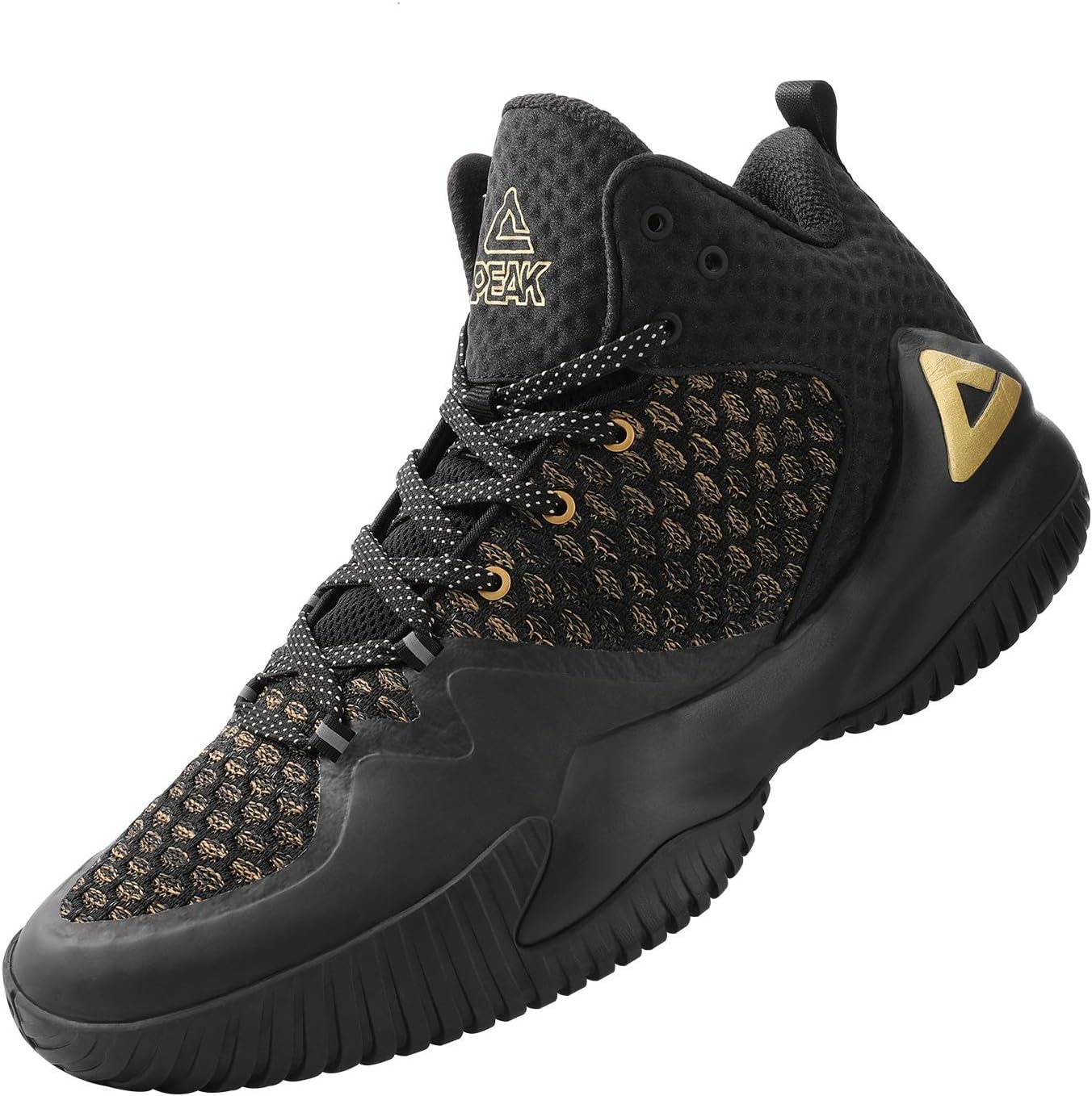 PEAK High Top Mens Basketball Shoes Streetball Master Breathable Outdoor Sneakers Cushioning Shoes for Fitness