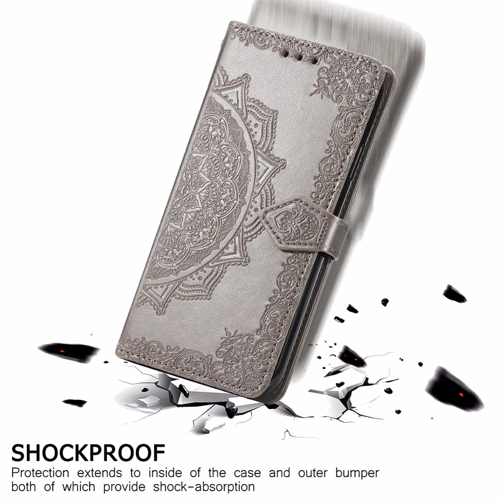 Custodia Portafoglio In Pelle PU Per Oukitel C33, Con Slot Per Carte E Supporto, Viola