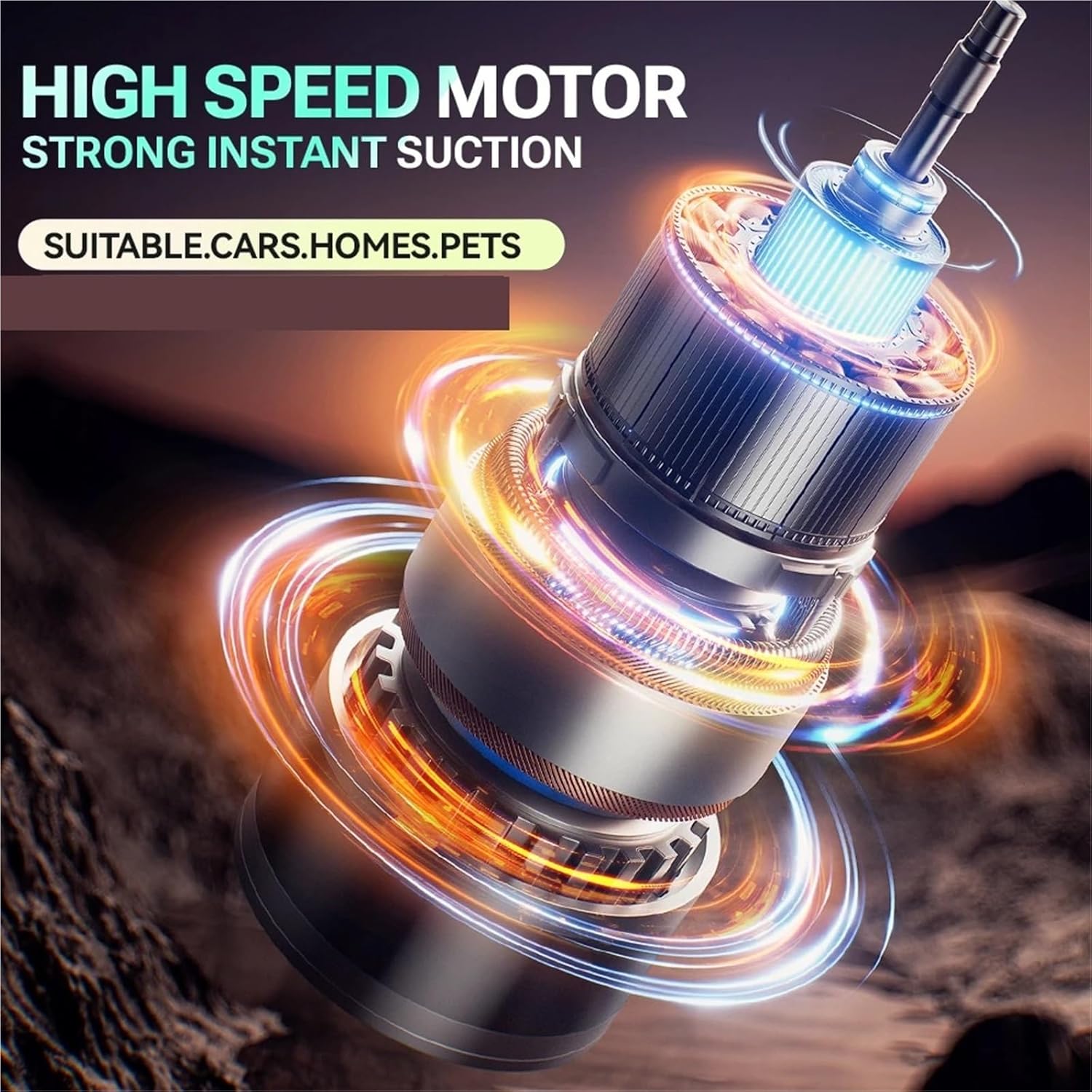 638000PA Mini Car Vacuum Cleaner Wireless Powerful Vacuum Car Cleaner Handheld Portable Vacuum Cleaner Cleaning Machine(Basic 2hapa)