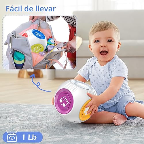 Miniatura 3 de Juguetes educativos bilingües para niños de 1 año, cubo de aprendizaje musical para bebé de 6-9-12-18 meses, regalo de Navidad y cumpleaños para