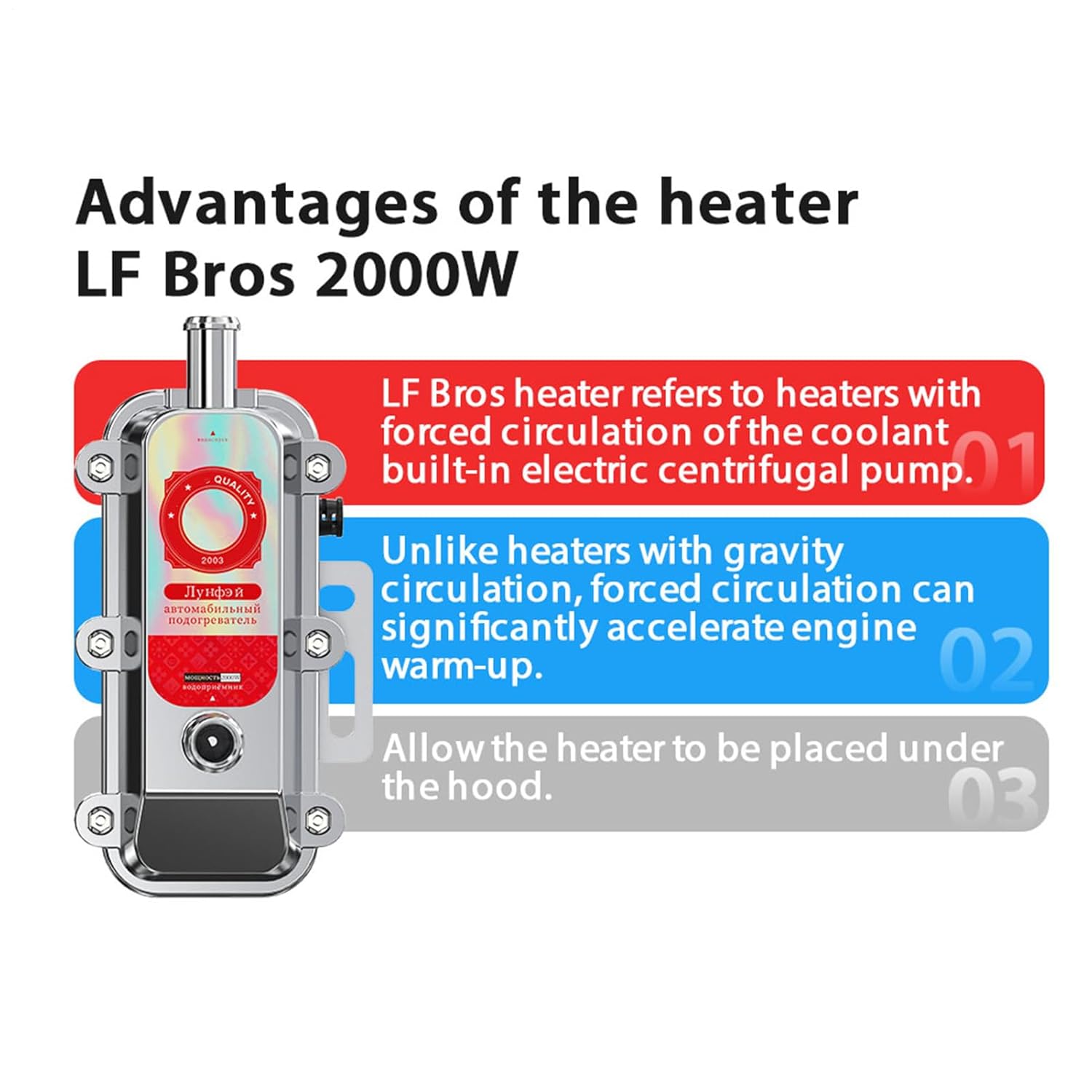 Cold Car Engine Heater - 1.8L Engine Preheater, Car Coolant Heaters, 1500W Cars Engines Heater with Overheating Protection | Efficient Preheater to Warm Enginee & Reduce Start