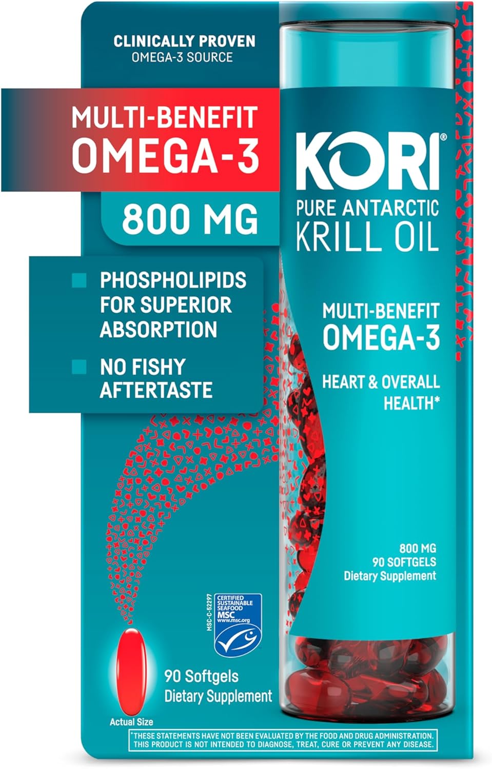 Kori Krill Antarctic Krill Oil Omega 3 Supplement, EPA