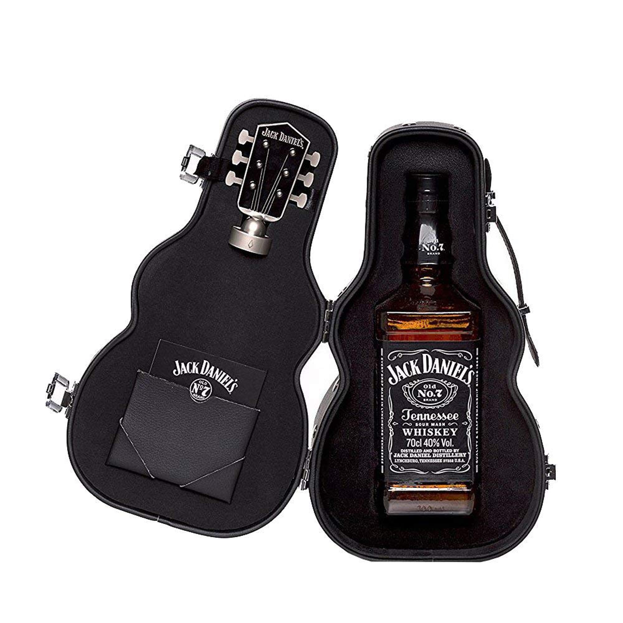 Jack Daniel's Old No.7 - Tennessee Whiskey - Guitar Case Edition - Ein hochwertiges Geschenk - Karamell, Vanille und Noten von Eichenholz - 0.7L/40% Vol.