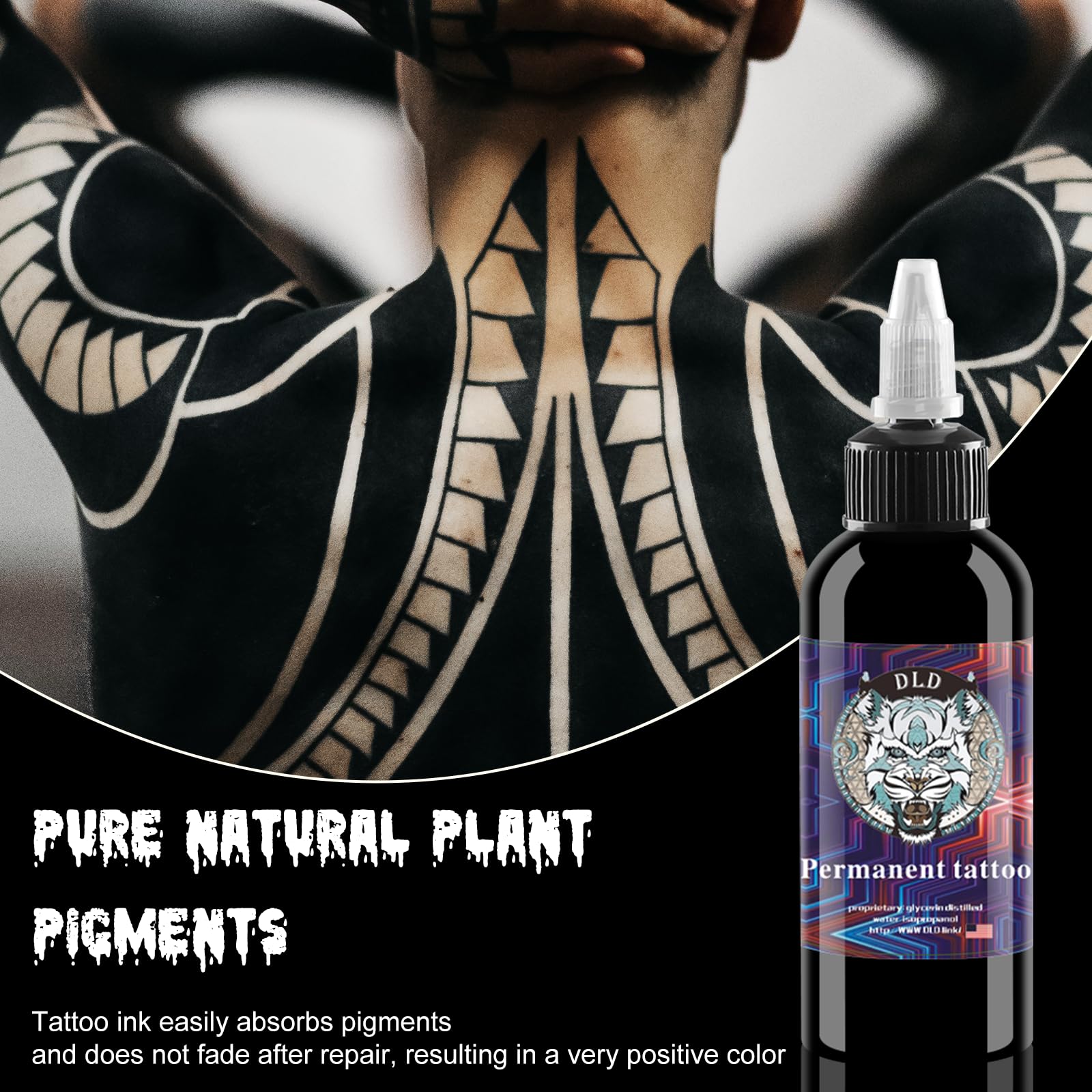 SNDE Tattoo Tinte Schwarz – 30ml, Vegan, 40% Pigmentkonzentration, Für Professionelle Tätowierer