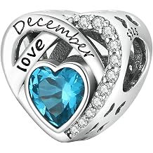 Birthstone Charm Fit for Pandora Charms Bracelets Angel Wing Bead Charms for Bracelets and Necklaces Birthday Gifts