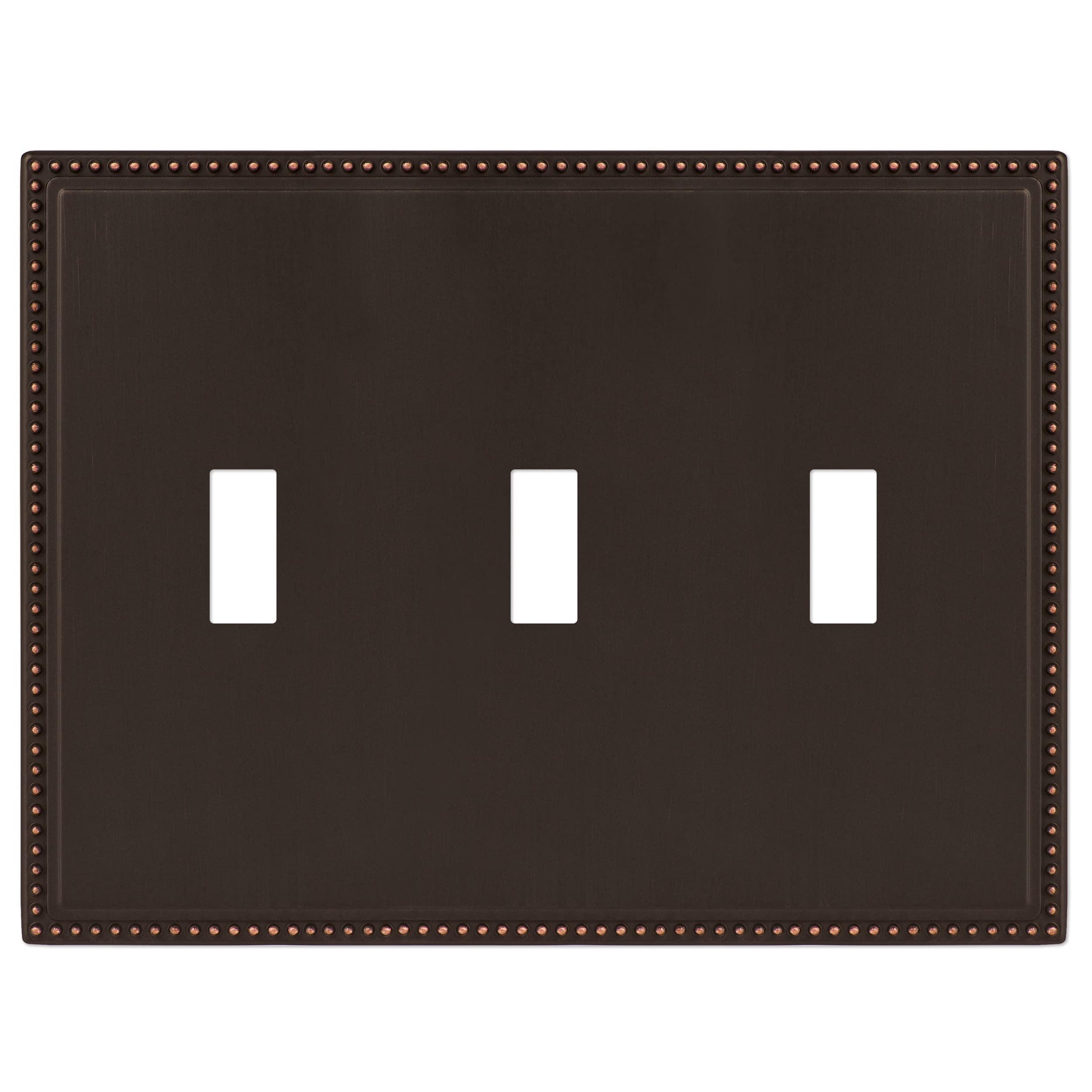 Plaque murale 3 interrupteurs en bronze pour remplacer le plastique jauni par de la fonte chic