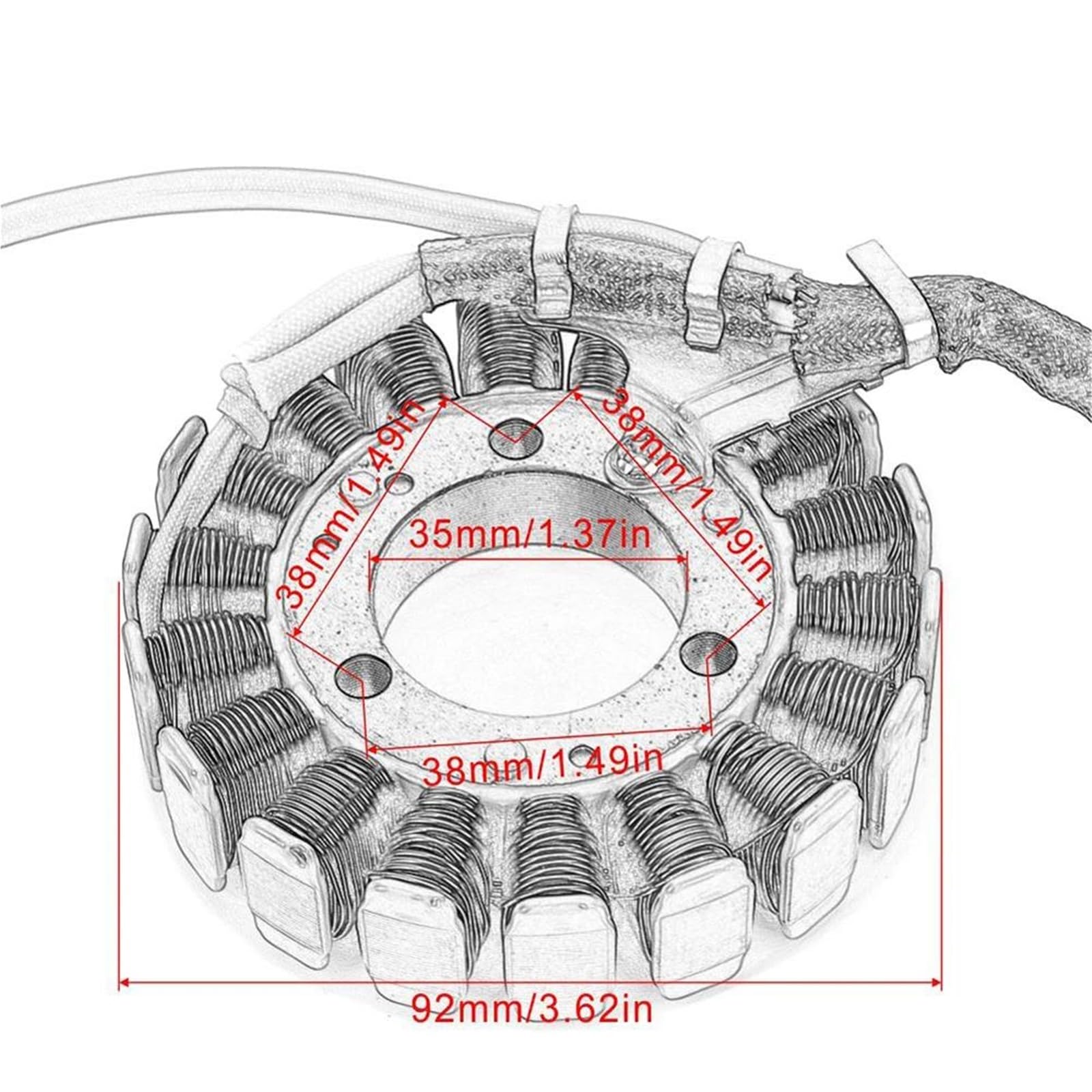 Bobina de Encendido Bobina De Carga del Estator Motor Alternador Generador Magneto Motocicleta para Honda NHX110 para Elite 2010 Lead 2008