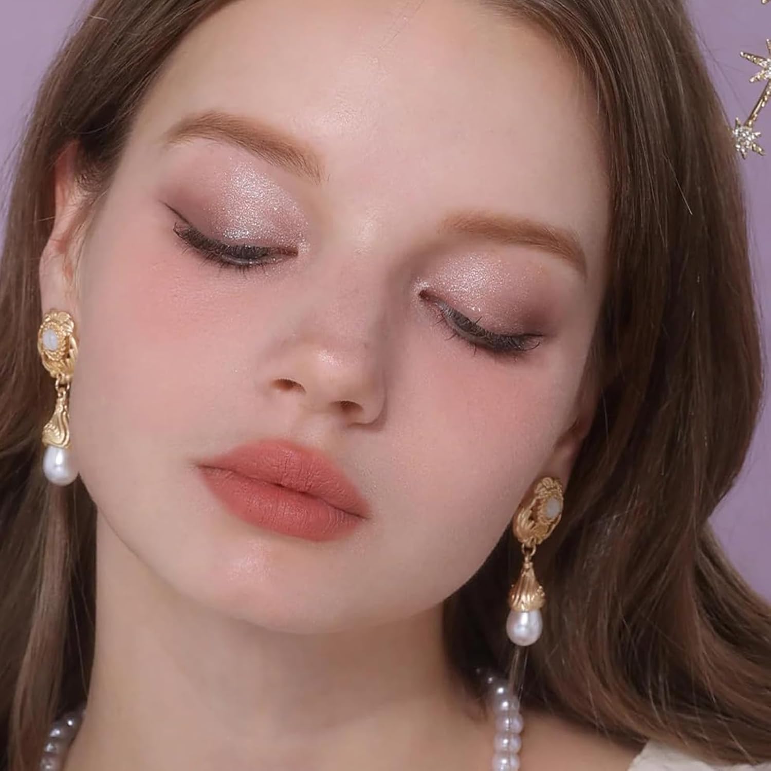 Flower Knows Little Angel 9-Color Eyeshadow Palette,Pink Beige Makeup Palette with 6 Matte + 3 Shimmer Shades,Blendable Smooth Cute Eye Makeup,0.37 Oz(01 Eden's Angel) - Image 5