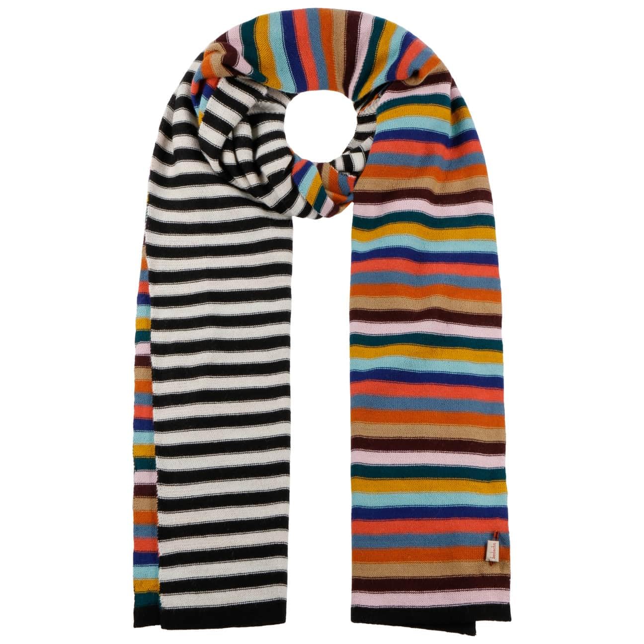 Colour Stripes Wollschal Schal Strickschal Streifenschal Damen - Made in Italy Winter Herbst-Winter