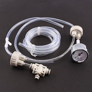 Kit CO2 faça você mesmo, 1 conjunto de tanque plantado de aquário branco DIY sistema de CO2 Pro tubo válvula D201 kit medidor tampa de garrafa calibre calibre