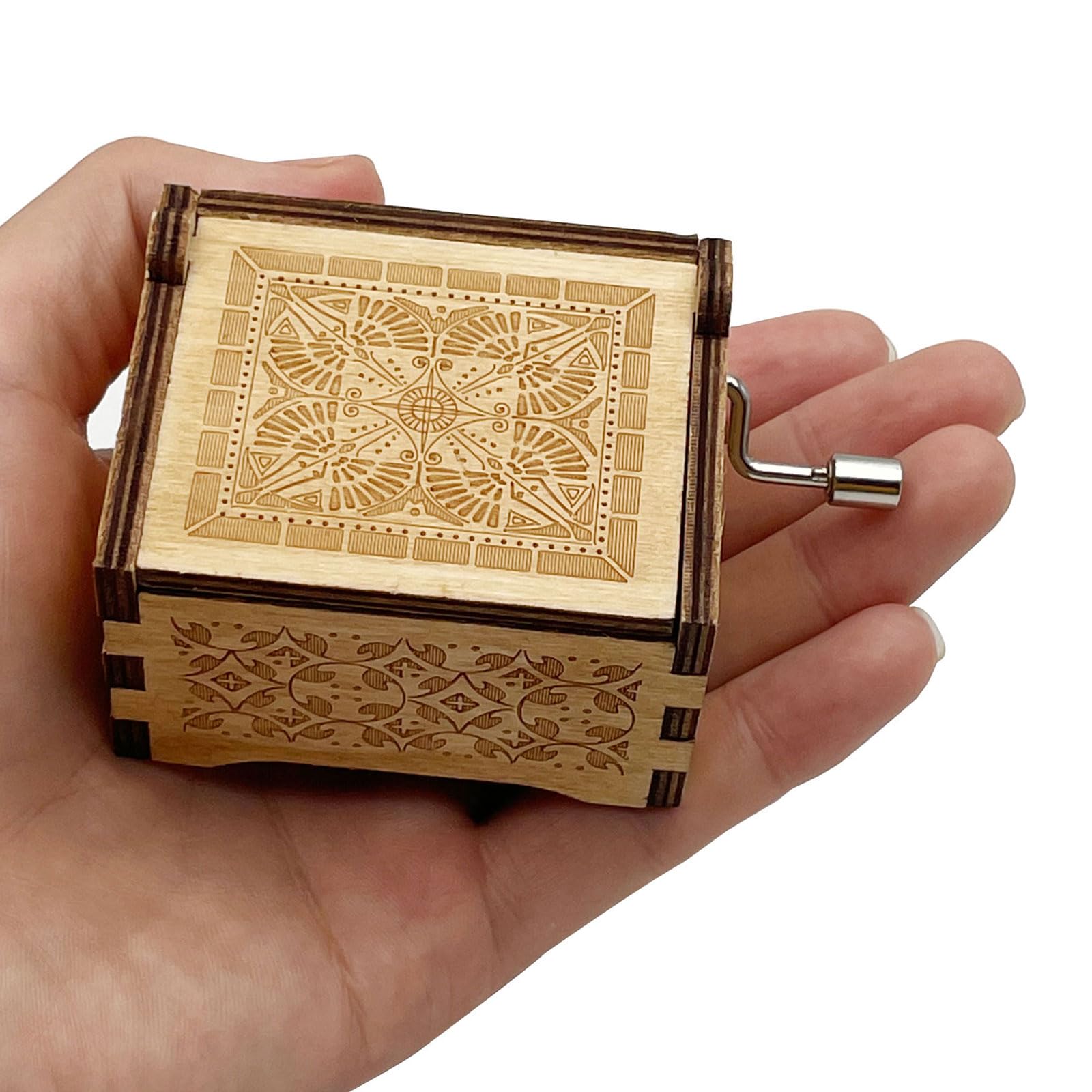 Your Zenzenzense Names - Caja de música con manivela de mano, caja musical única de madera, regalos para Navidad, cumpleaños (Zenzenzense)