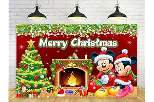 Christmas Mickey Mouse Decorations: Captivating Backdrop for Magical Celebrations
