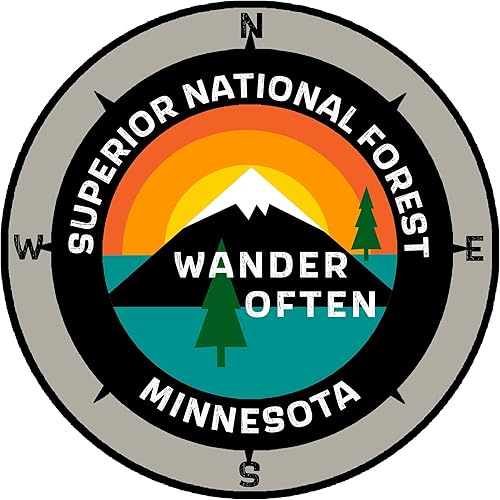 Superior National Forest Alaska - Wander Often - 3.5 pulgadas Ventana coche camión calcomanía calcomanía vacaciones recuerdo viaje aventura tema