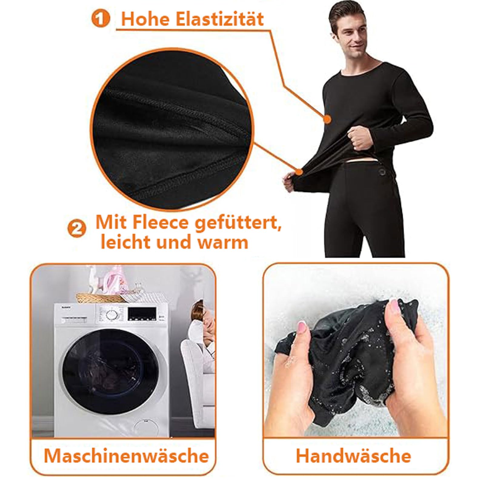 Ropa interior térmica para hombre con calefacción por USB, ropa interior funcional, unisex, 18 zonas de calentamiento, 3 controles de temperatura para el invierno, esquí y deportes