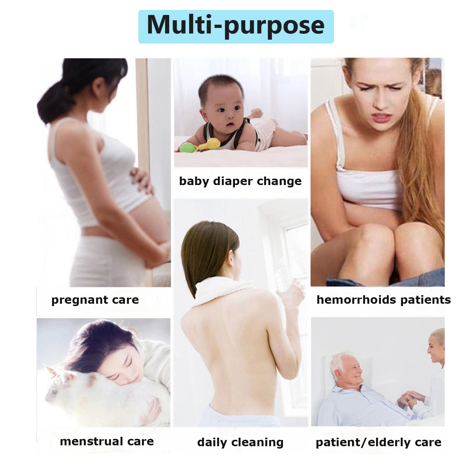 Reusable Vaginal Douche Cleaner for Women Portable Perineal Bottle Vaginal Cleansing System Vaginal Cleaner Bidet Bottle Sprayer Peri Bottle Irrigator Anal Douche Cleaning Kit Vaginal Enema Cleanser