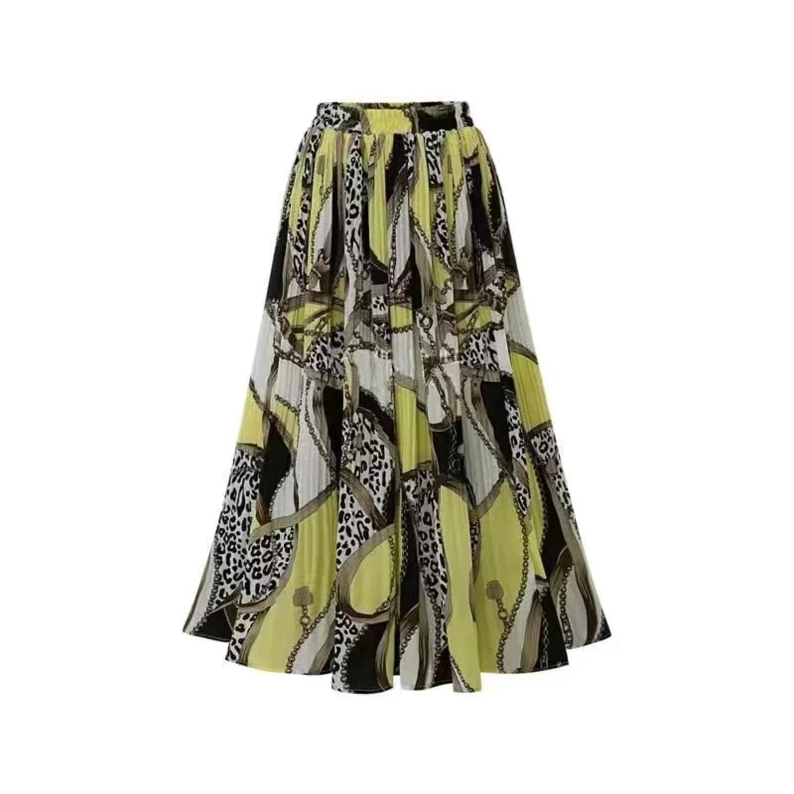 Faldas De Tubo Mujer Falda Plisada con Estampado De Mujer Faldas Casuales Holgadas Elegantes De Cintura Alta A La Moda