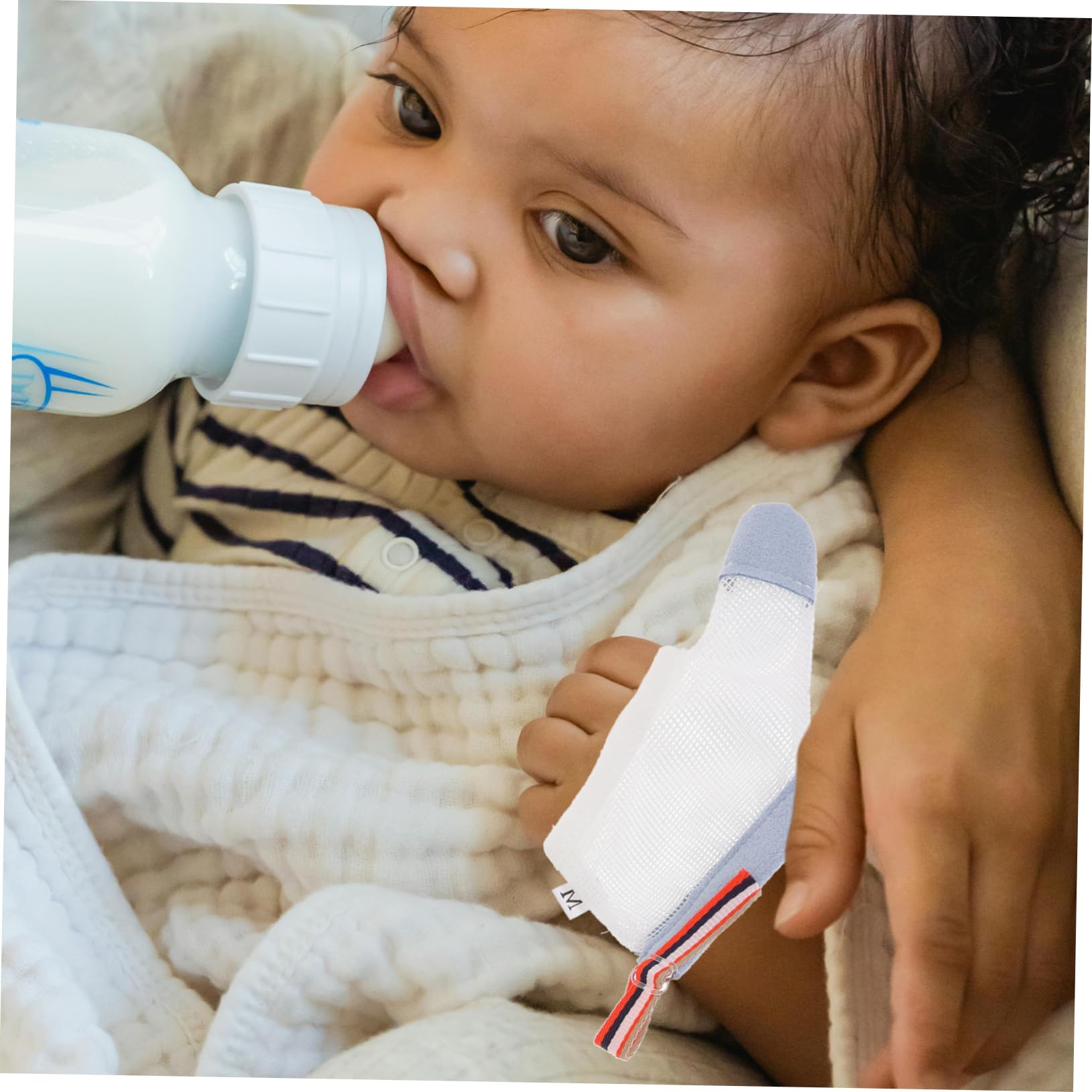 GALPADA Safe 2 Pairs Nylon Anti-eat Glove Cover Thumb Guard for Boys and Girls Stop Eating Hands Comfortable and Breathable