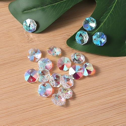 Miniatura 10 de 100 cuentas de mariposa de cristal  LONGWIN de 0.551 in cuentas de vidrio multicolor para fabricación de joyas piezas de araña