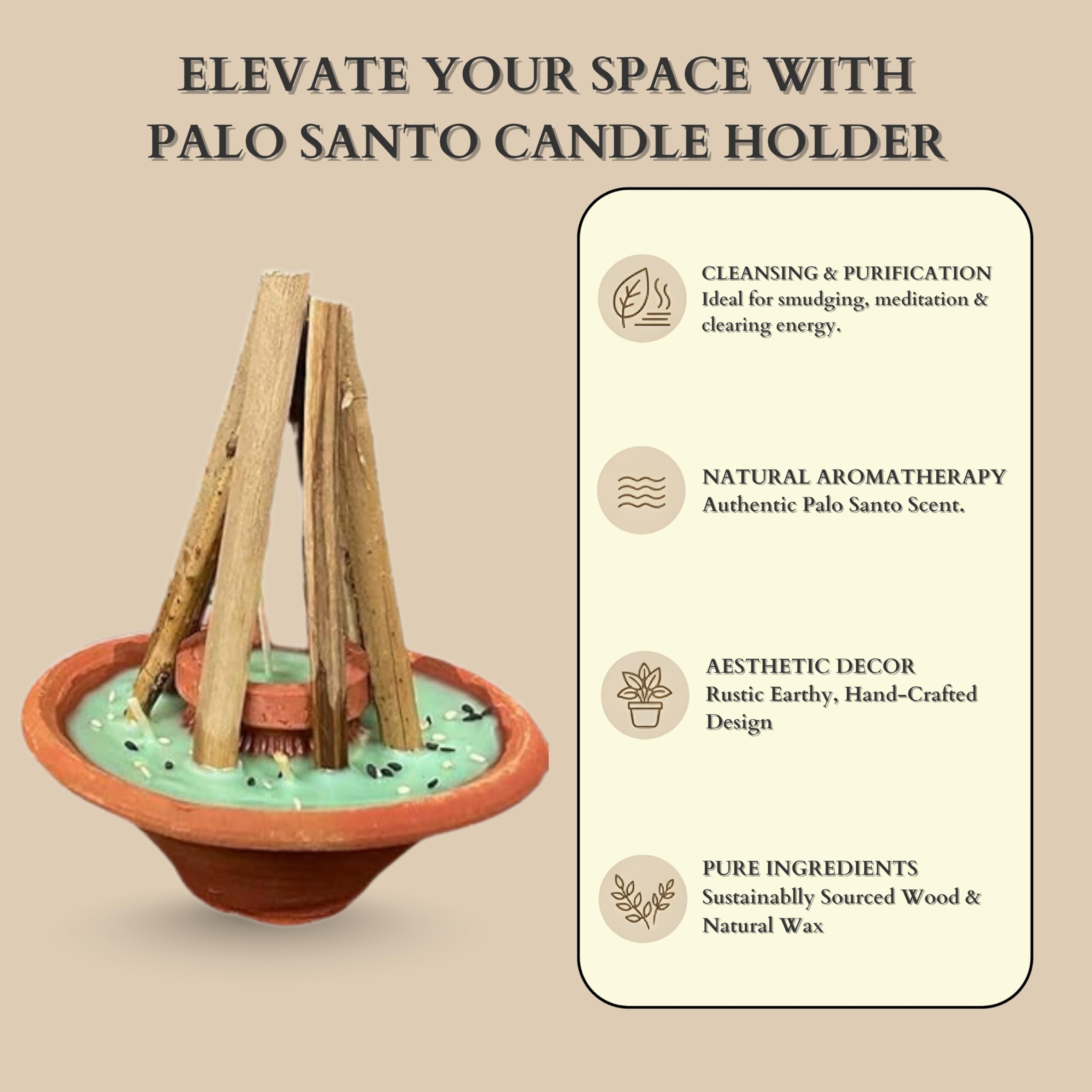 MAGIKAL Holika Dahan Terracotta Clay Diya Candles with Wooden Sticks Eco-Friendly Festive Decor Traditional Indian Handicraft for Celebration 1