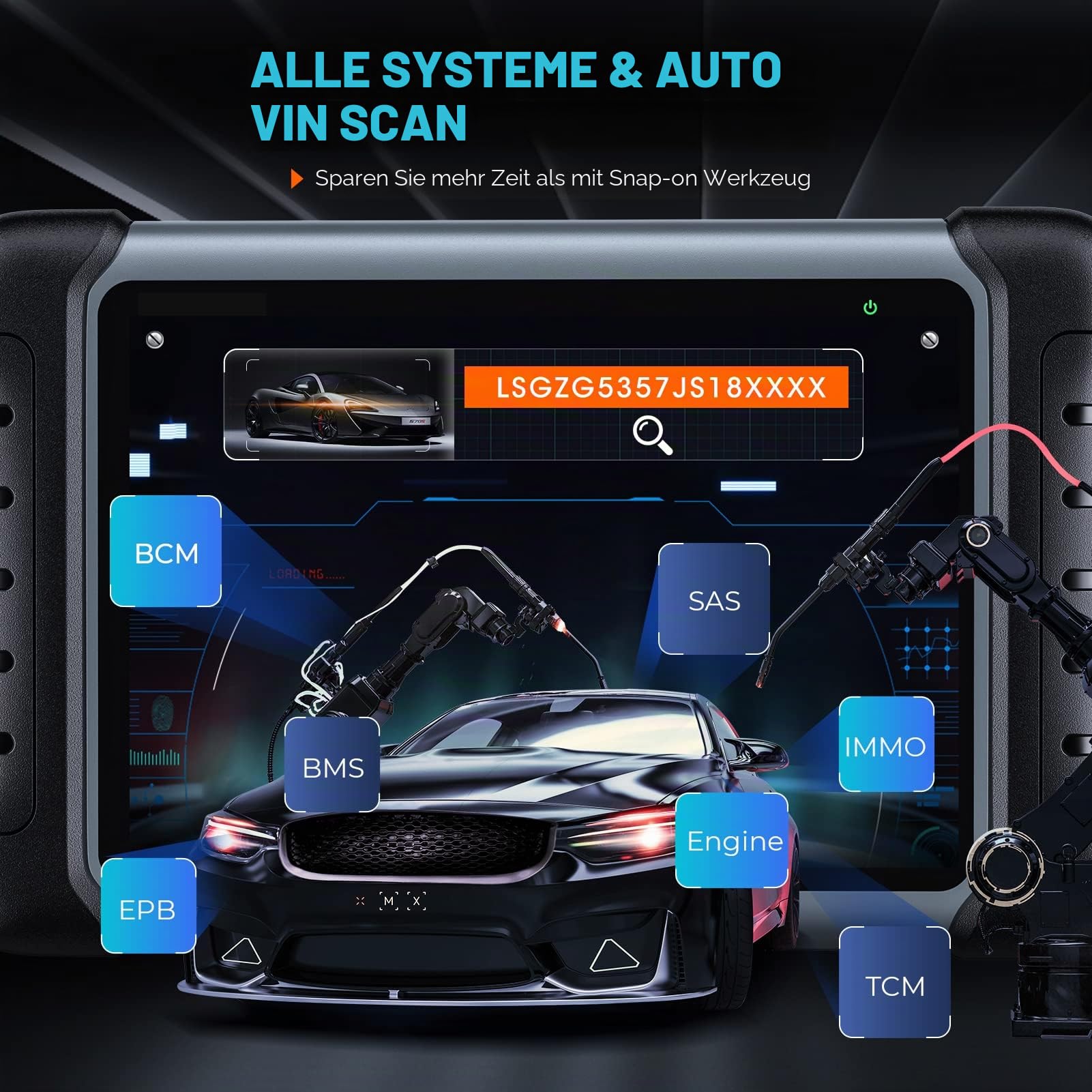 Autel MaxiPRO Scanner MP808S Diagnosegerät Auto, 2026 Bidirektionale 2-Jahre-Update Upgrade von MK808S MX900 MK900BT MP808BT PRO, ECU-Codierung wie MS906S/MP900-BT, Aktiver Test, Alle Systemdiagnose