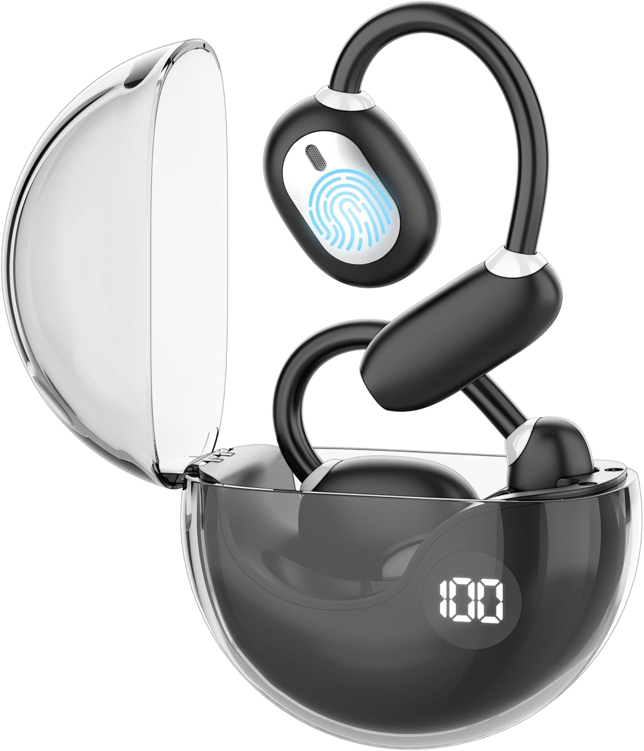 AI TWS Language Translation Earbuds, Real-Time Headphones Translator for 144 anguages & Accents,AI TWS Language Translation Earbuds for iPhone & Android – Ideal for Travel and Business（Black）