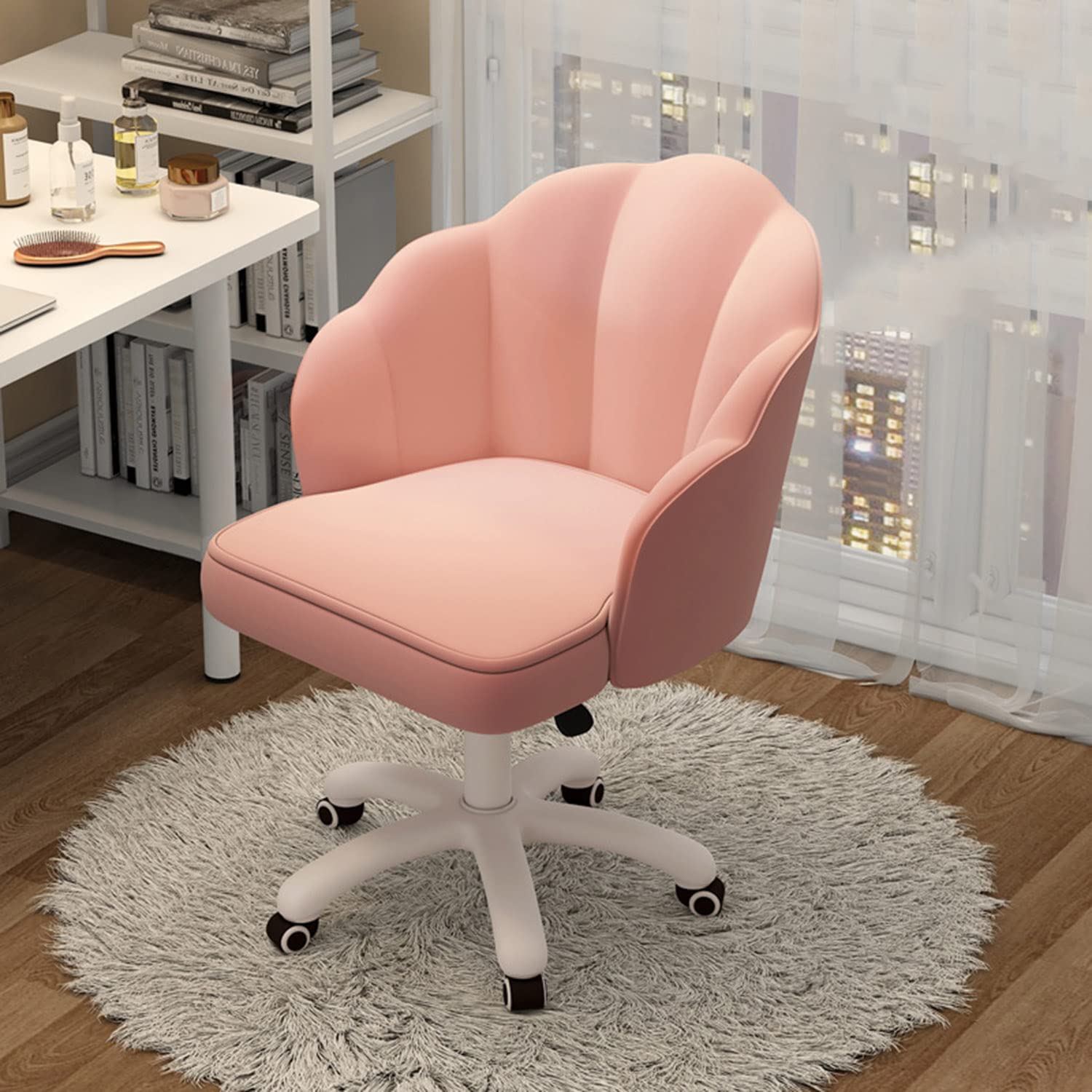 Chaise de bureau pivotante en velours pour sublimer votre coin coiffeuse de chambre