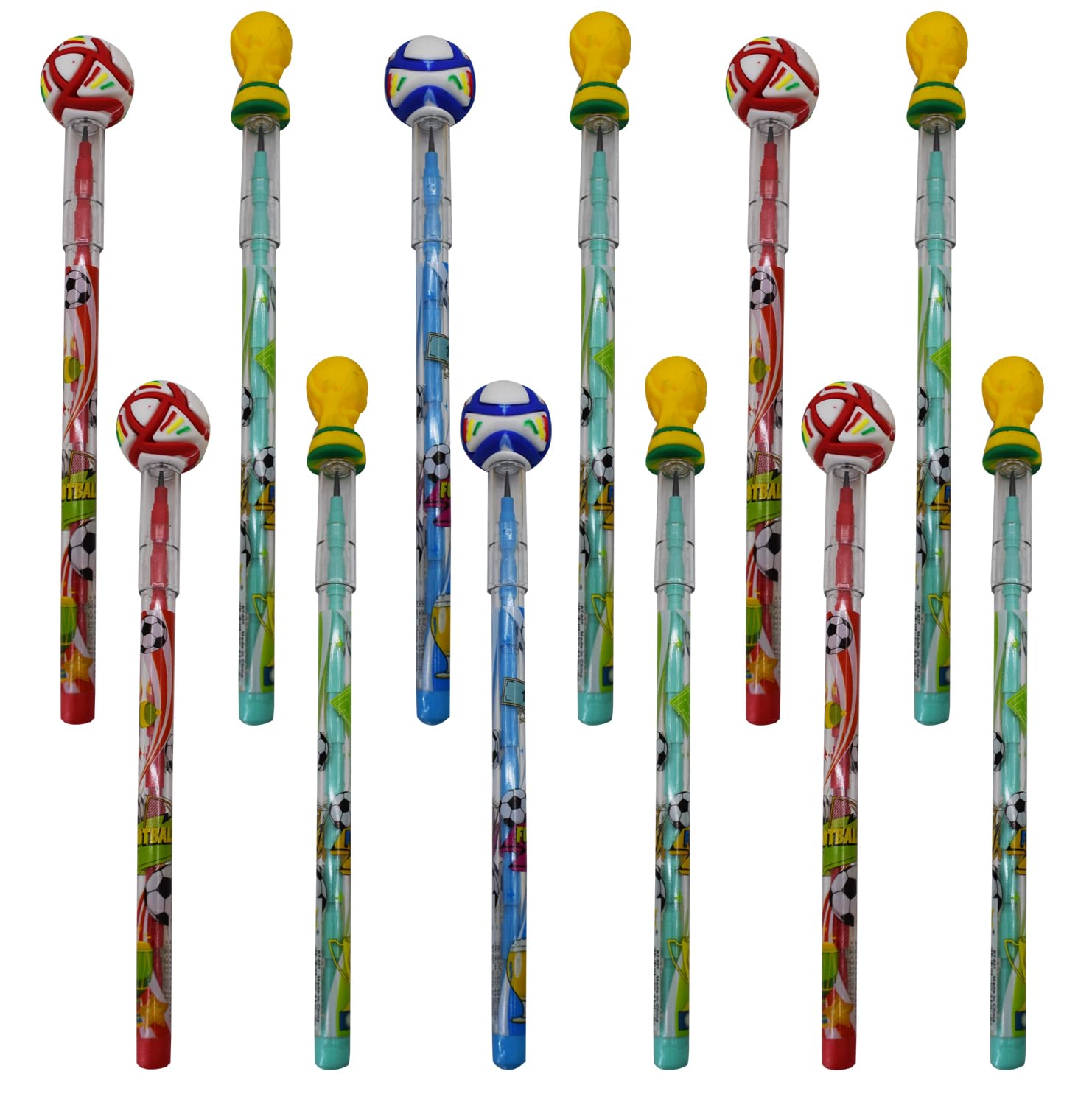 Kidizkart Colorful Football Push-up Non - Sharpening Stacking Pencil Push Pencil for School Children Gift Stationery Supplies Birthday Return Gifts for Kids (Set of 12) (B0C8K22CVY) Amazon Price History, Amazon Price Tracker