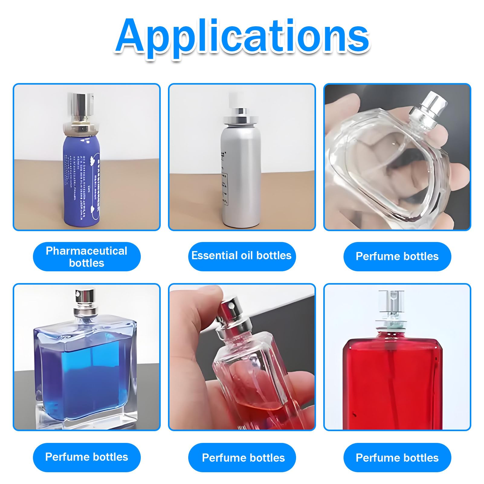 Máquina taponadora automática de botellas de perfume, control de interruptor de pie, tapadora de altura ajustable para viales y botellas, recipientes de aceite esencial de perfume de 13-20 mm